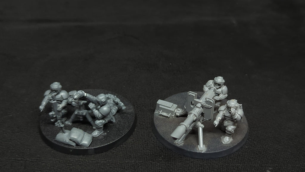 Warhammer 40k Astra Militarum Cadian Heavy Weapon Squad (old) x2