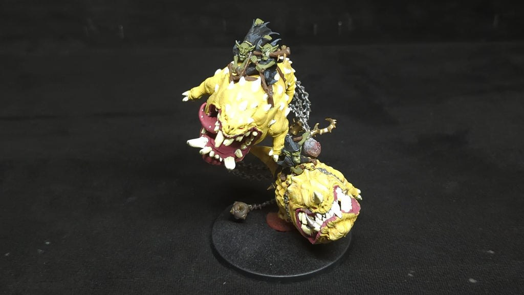 Age of Sigmar Gloomspite Gitz Loonboss on Mangler Squigs x1