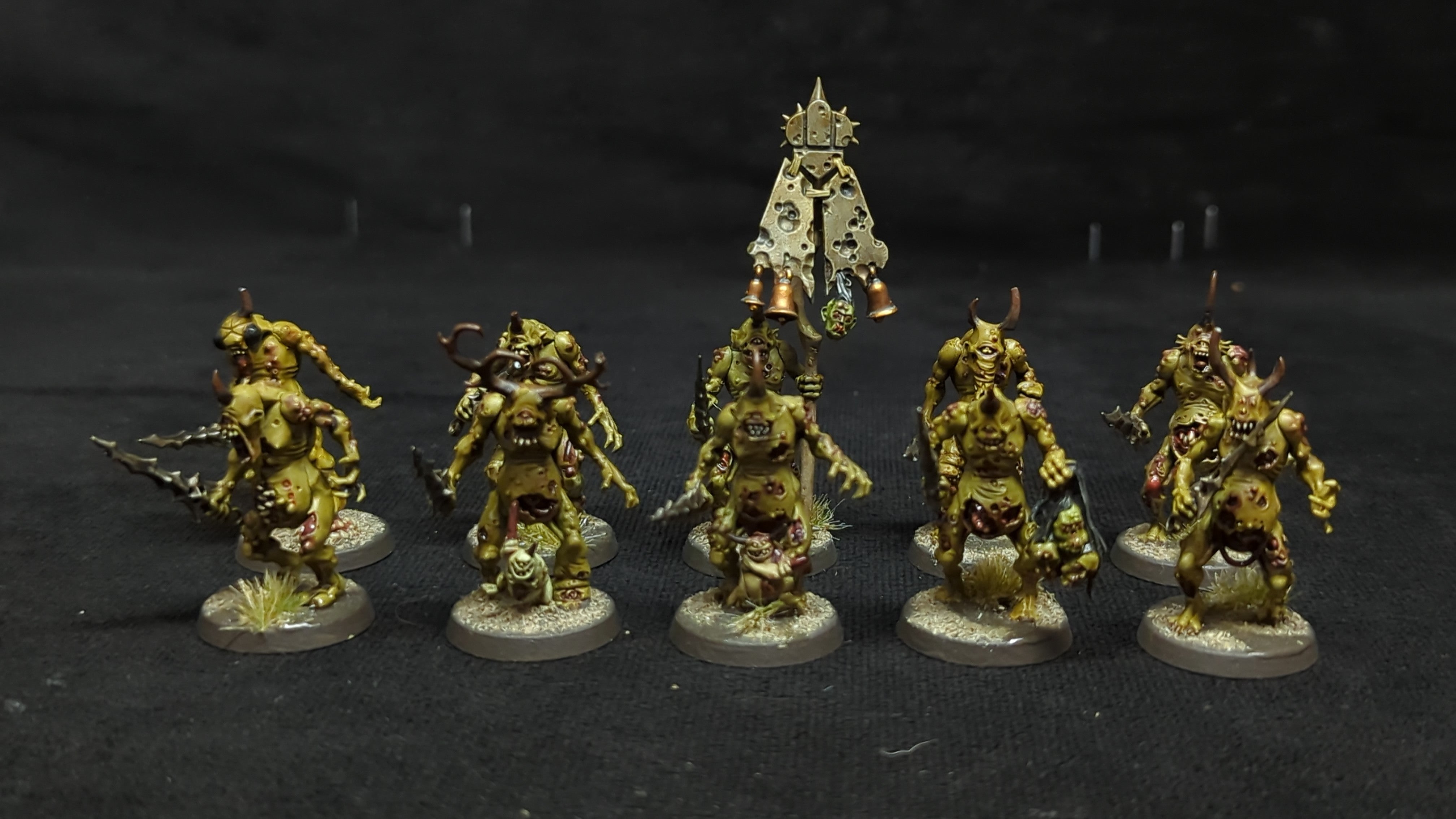 Warhammer Daemons of Nurgle Plaguebearers of Nurgle x10 Painted