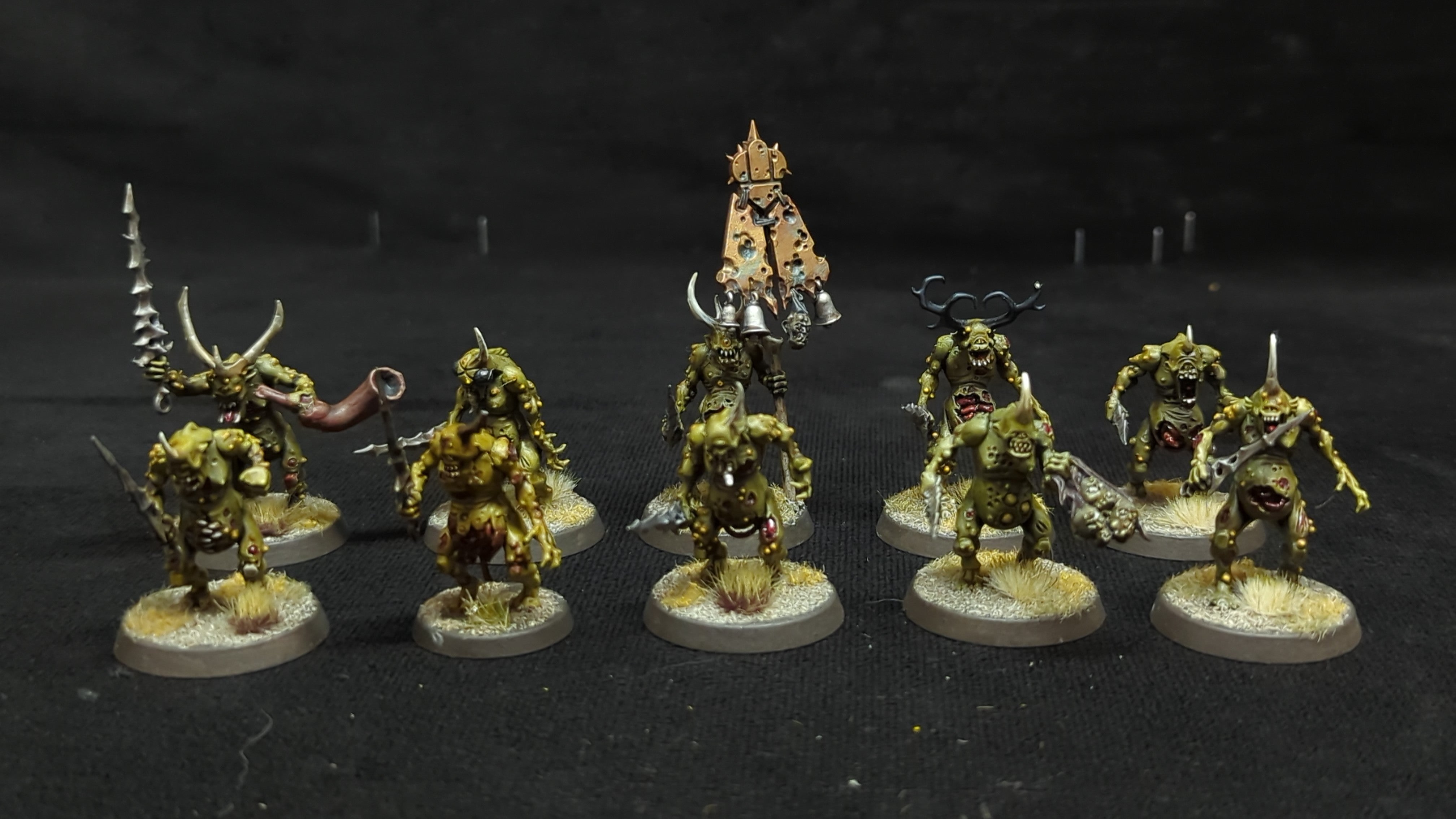 Warhammer Daemons of Nurgle Plaguebearers of Nurgle x10 Painted