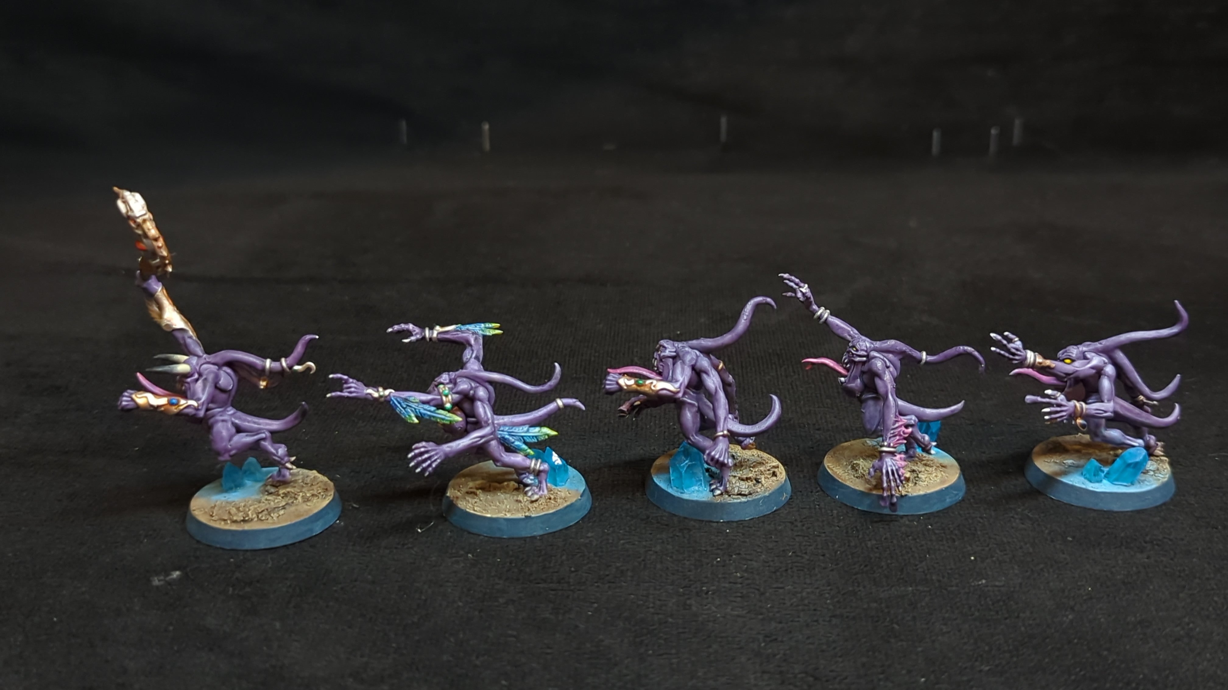 Warhammer 40k Daemons of Tzeentch Pink Horrors of Tzeentch x5 Painted