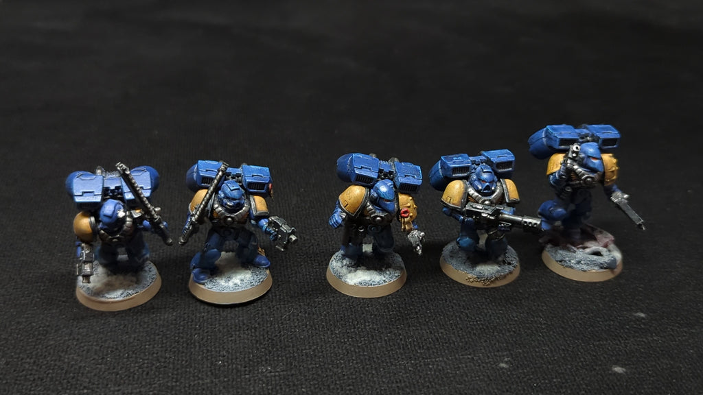 Warhammer 40k Space Marine Assault Squad x5 Painted