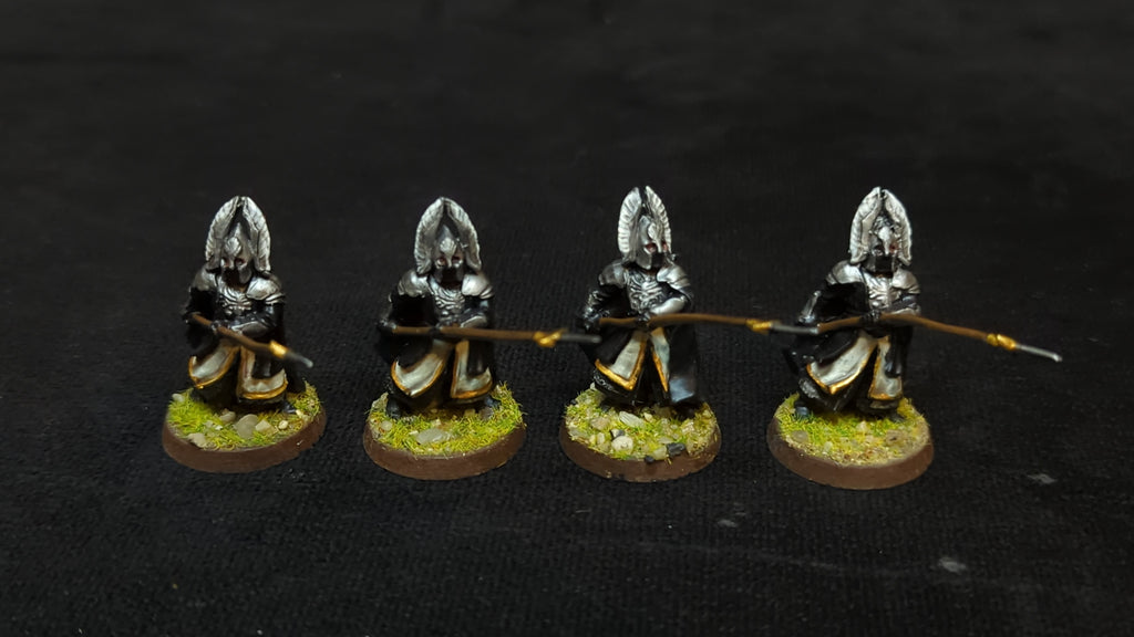 Lord of the Rings Middle-Earth Lord of the Ring : Fountain Court Guards (oop metal) x4 OOP Painted