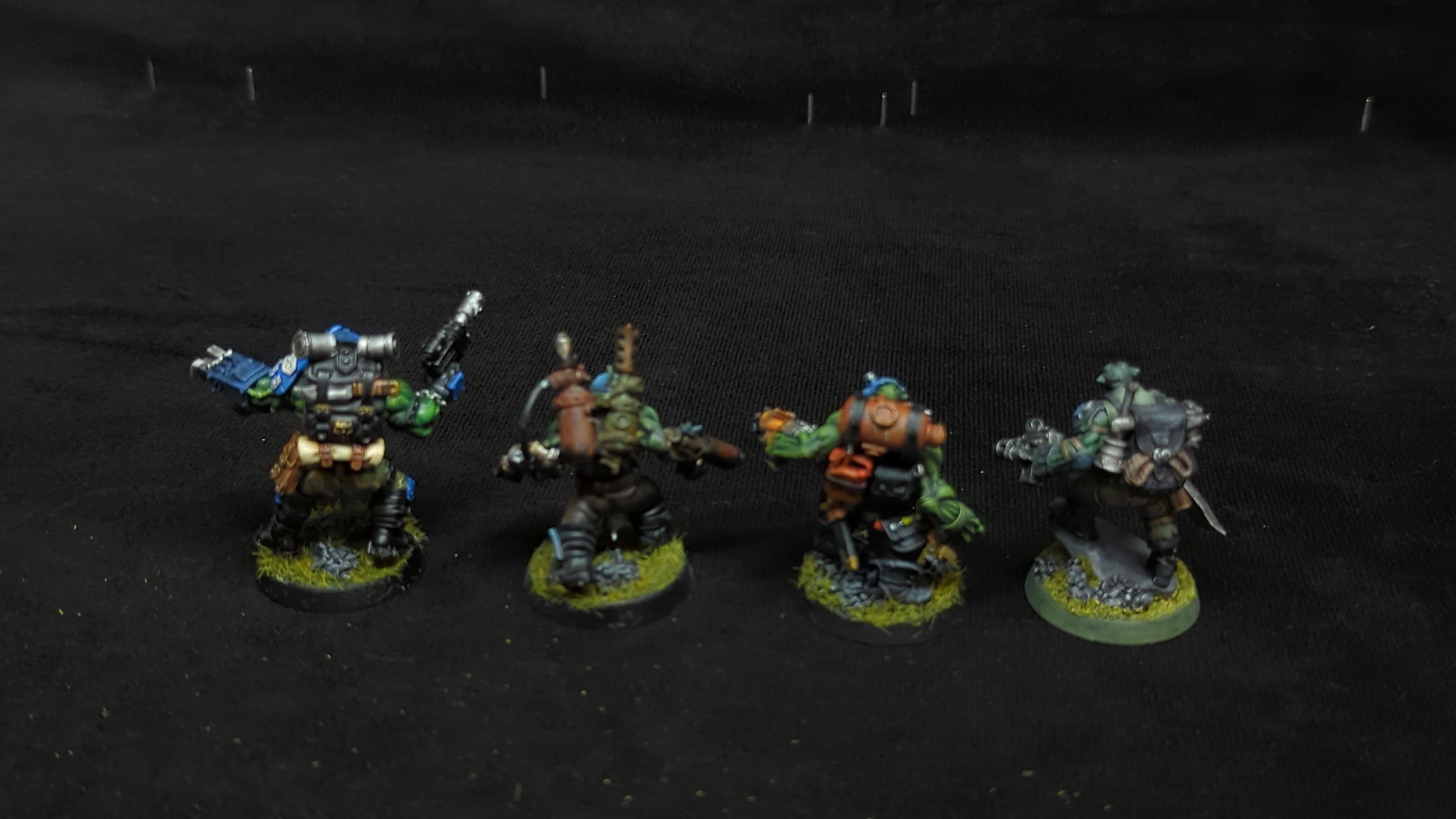 Warhammer 40k Kill Team Kill Team Ork Kommandos (Artel) x4 OOP Painted
