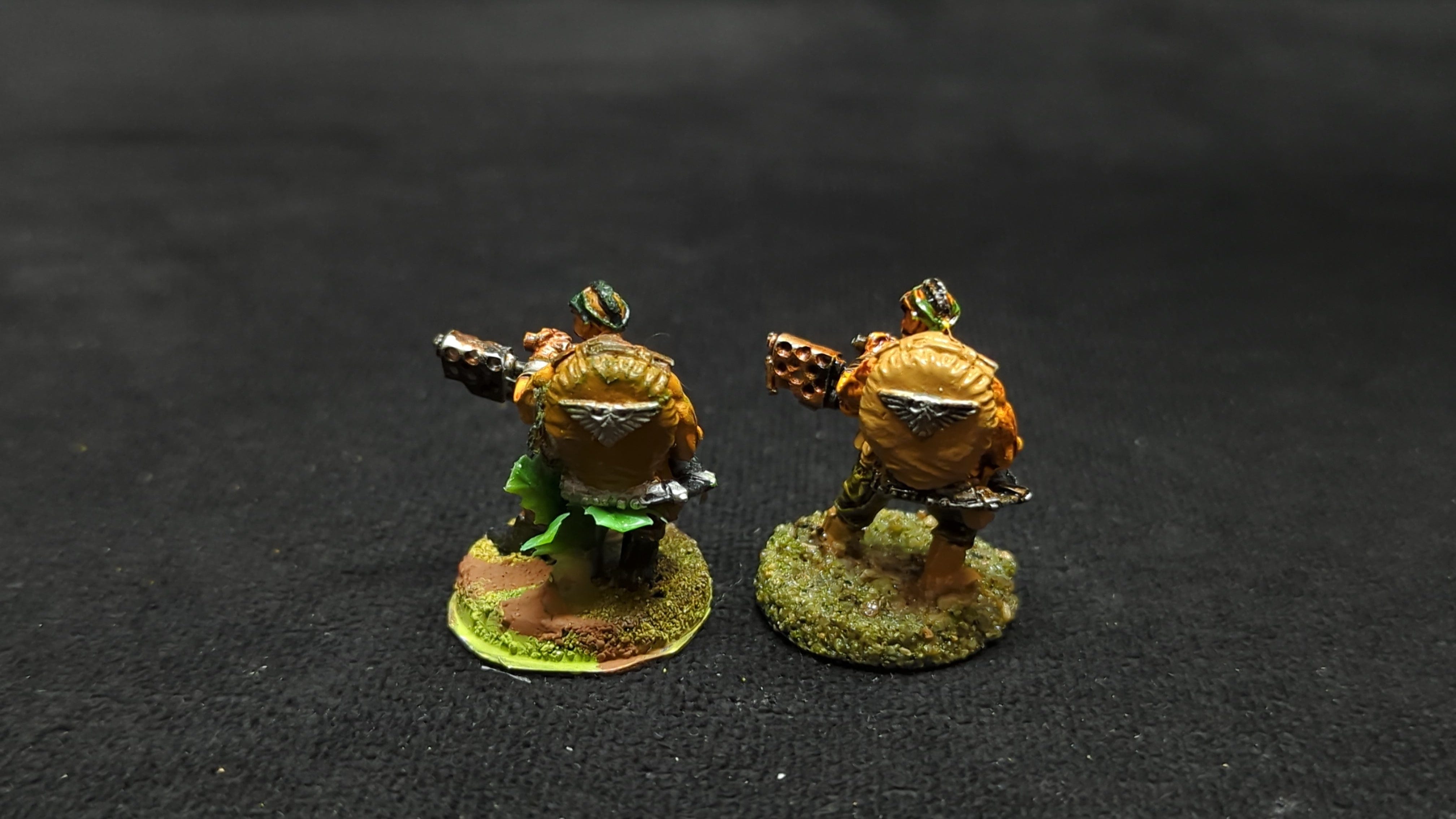 Warhammer 40k Astra Militarum Catachan with Heavy Flamer x2 OOP Painted