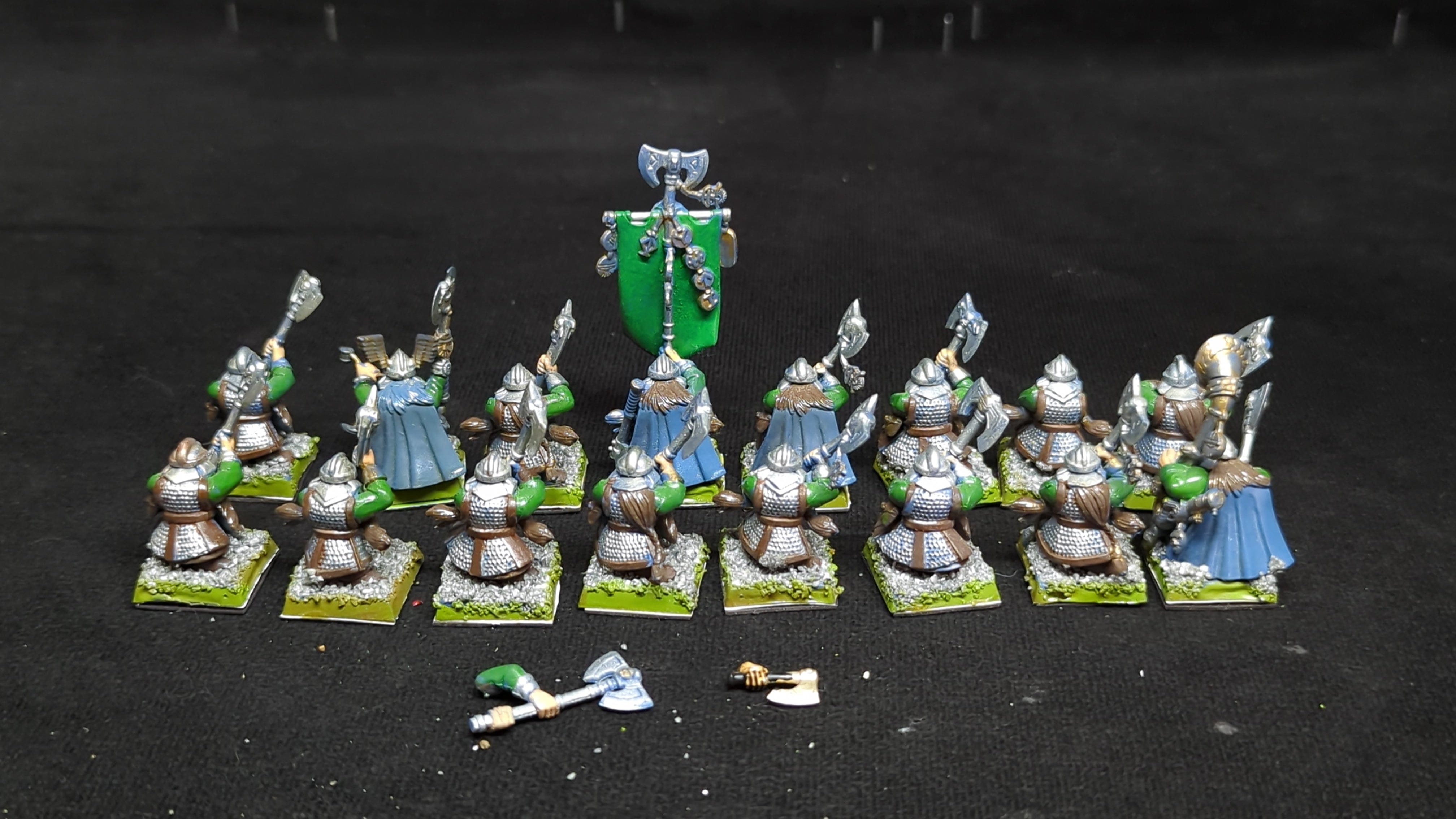 Warhammer Dwarf Warriors x16 OOP Painted