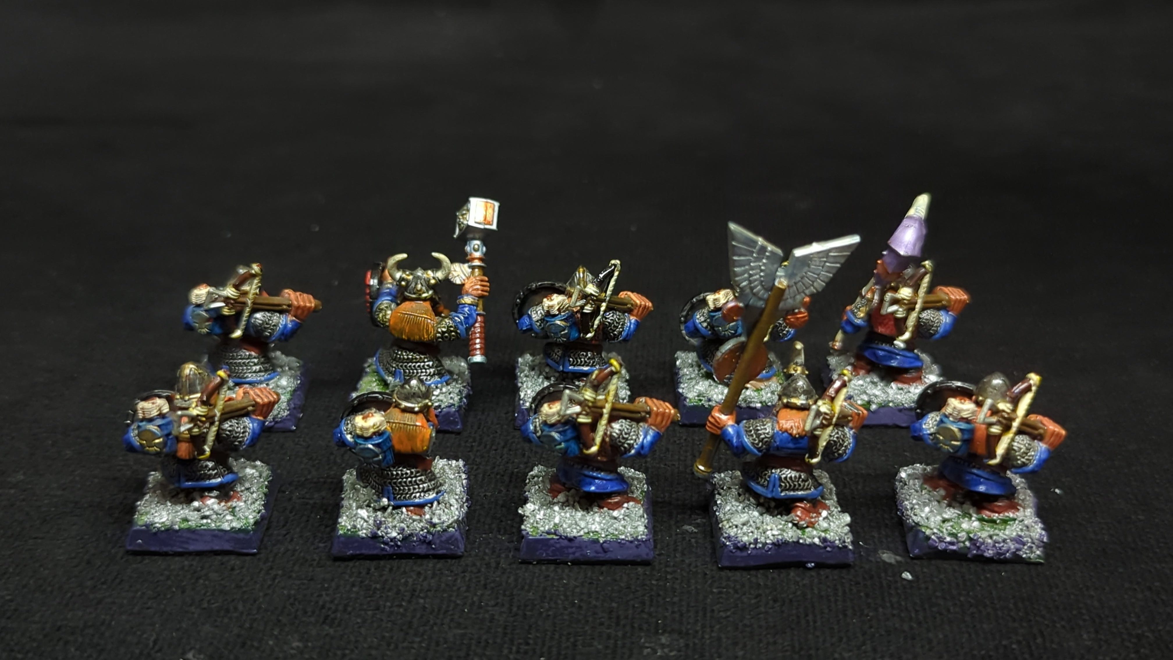 Warhammer Dwarfs Quarrelers x10 OOP Painted