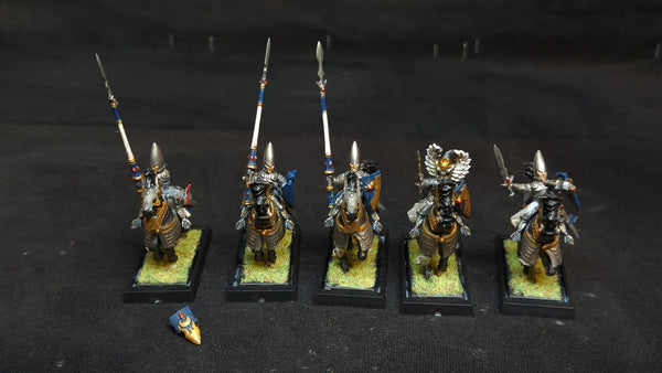 Old World High elves Silver helms x5 OOP Painted