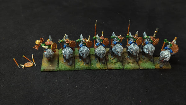 Warhammer Goblin Wolf Riders x8 OOP Painted