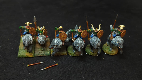 Warhammer Goblin Wolf Riders x6 OOP Painted