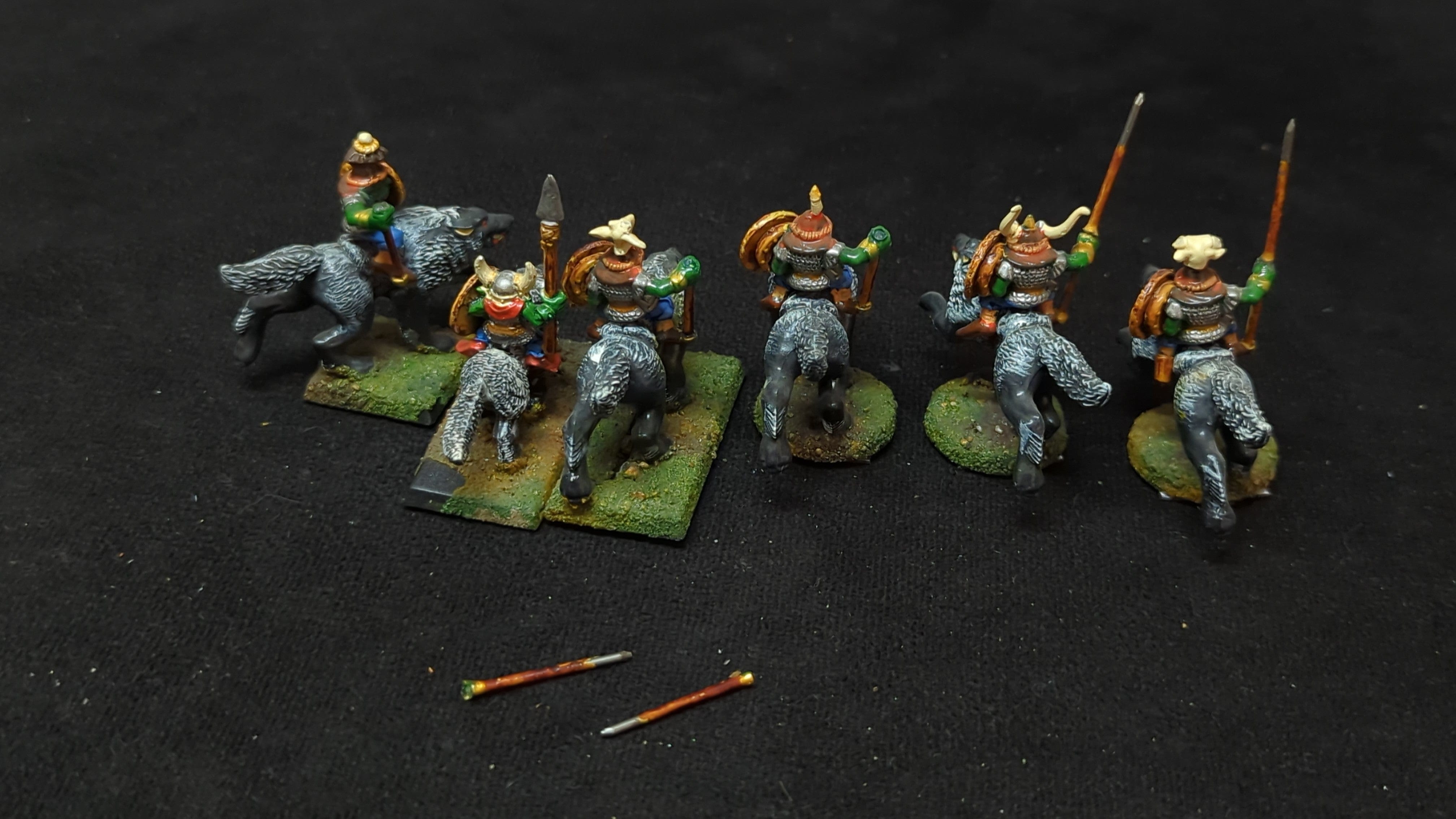 Warhammer Goblin Wolf Riders x6 OOP Painted
