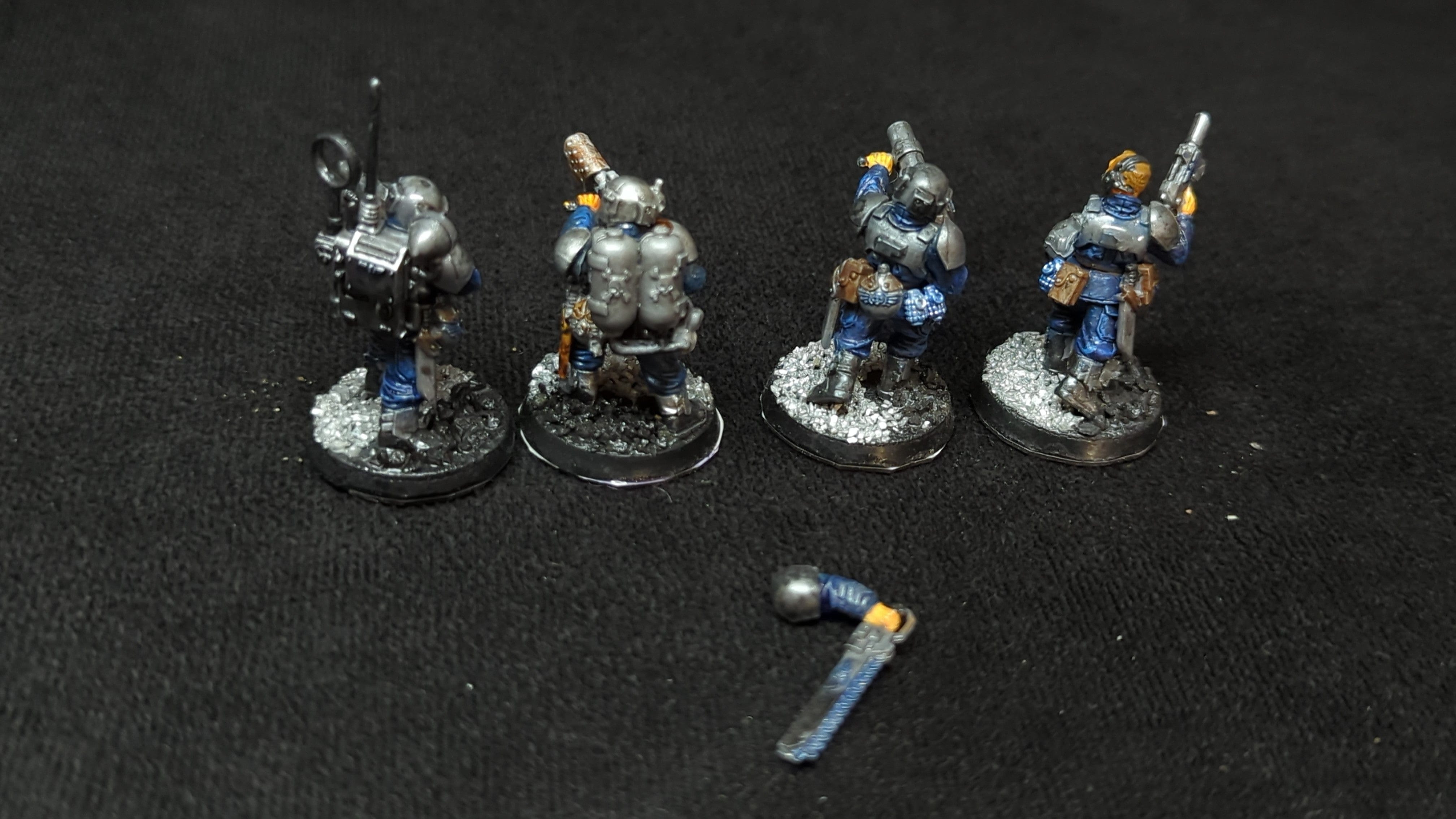 Warhammer 40k Astra Militarum Cadian Shock Troops x4 OOP Painted