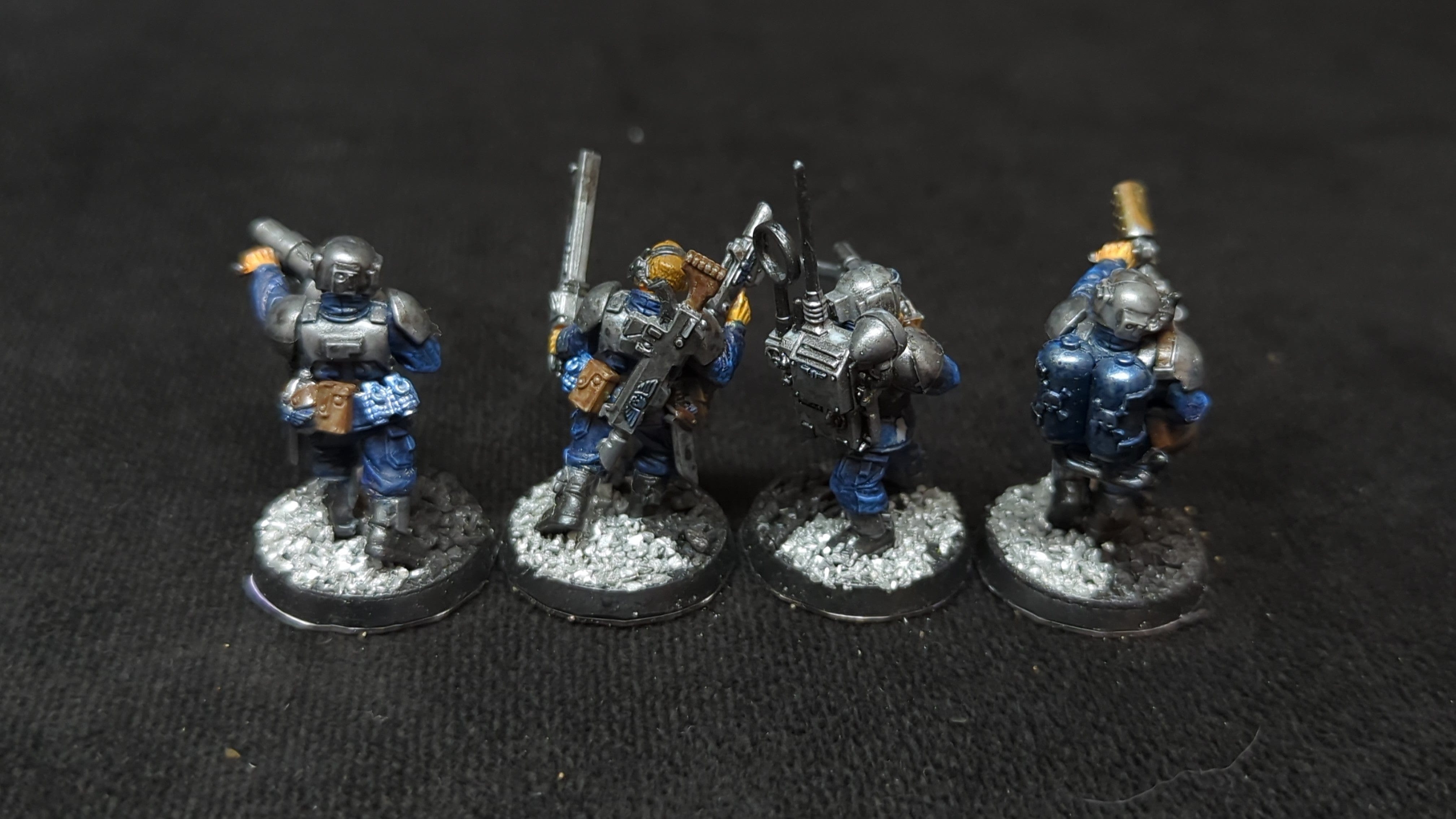 Warhammer 40k Astra Militarum Cadian Shock Troops x4 OOP Painted
