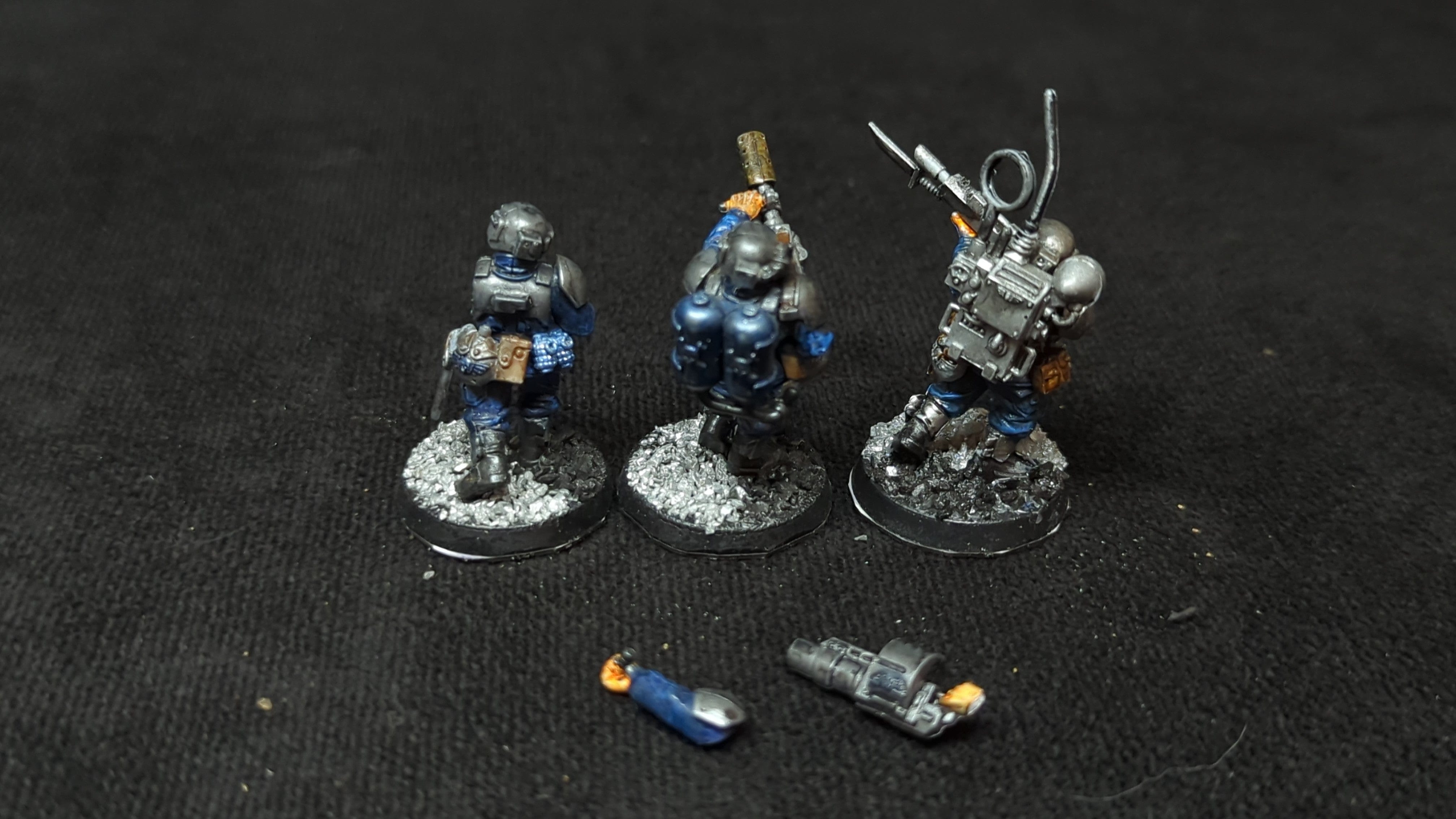 Warhammer 40k Astra Militarum Cadian Shock Troops x3 OOP Painted