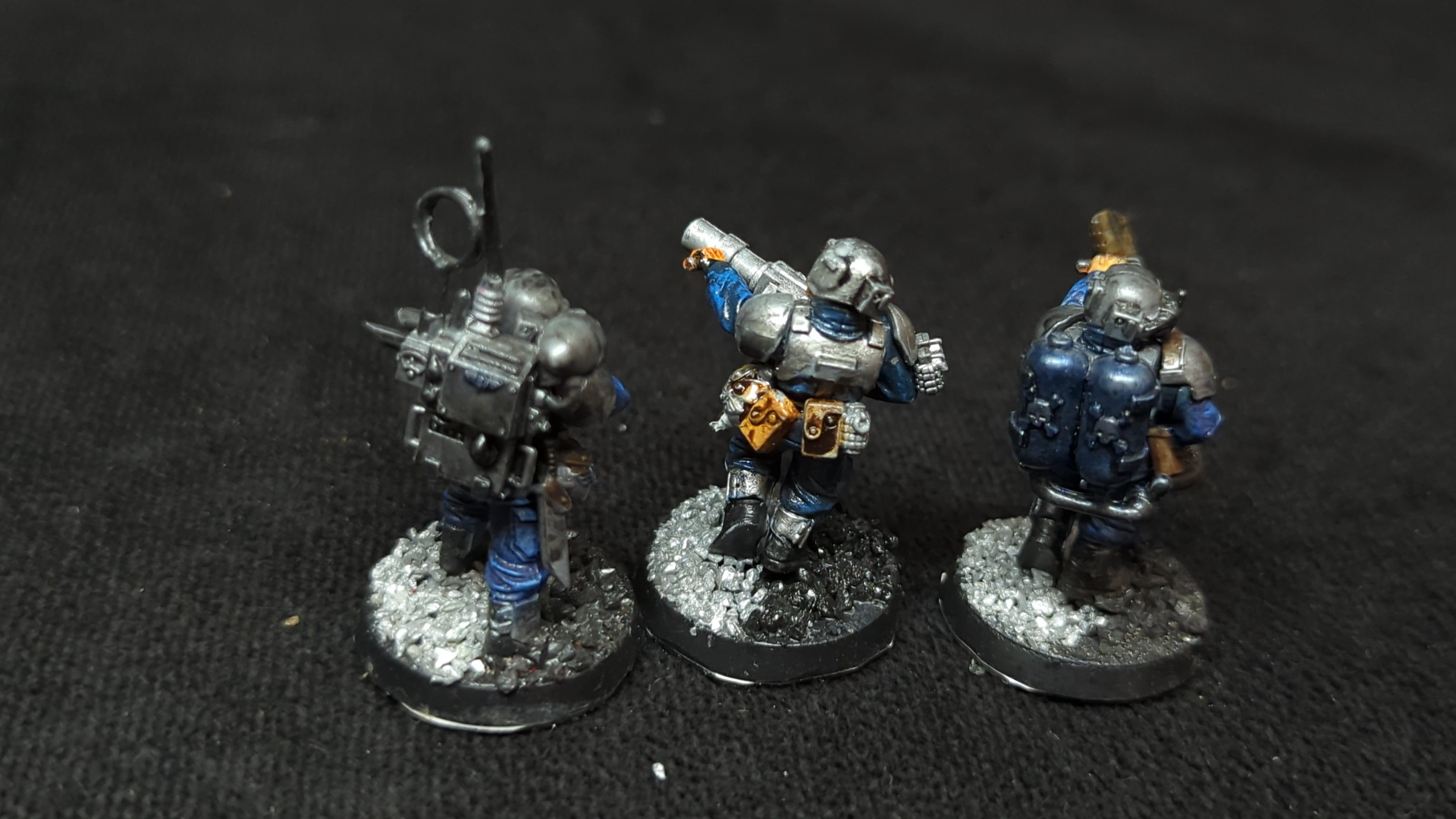 Warhammer 40k Astra Militarum Cadian Shock Troops x3 OOP Painted