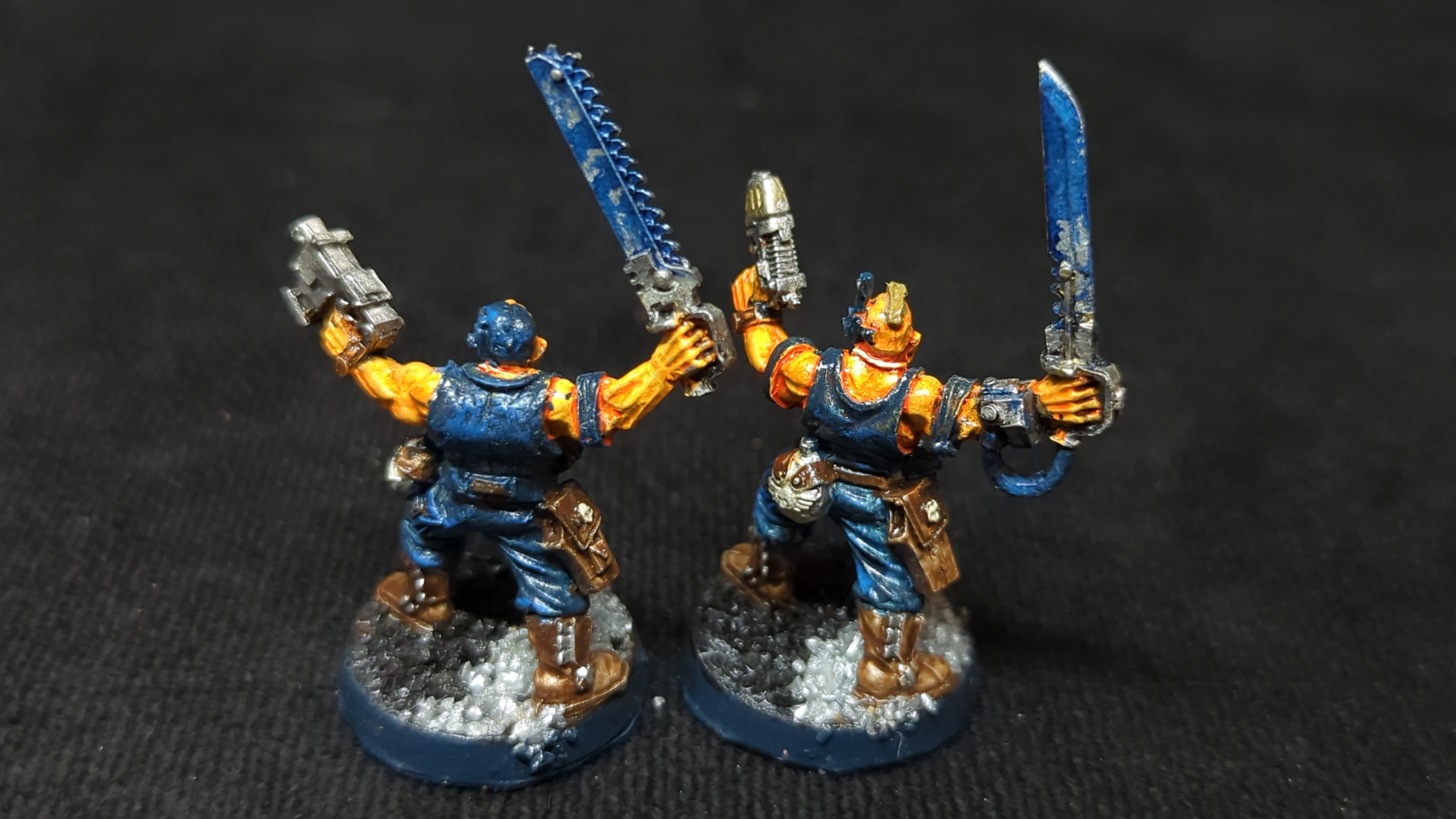 Warhammer 40k Astra Militarum Catachan Officers x2 OOP Painted