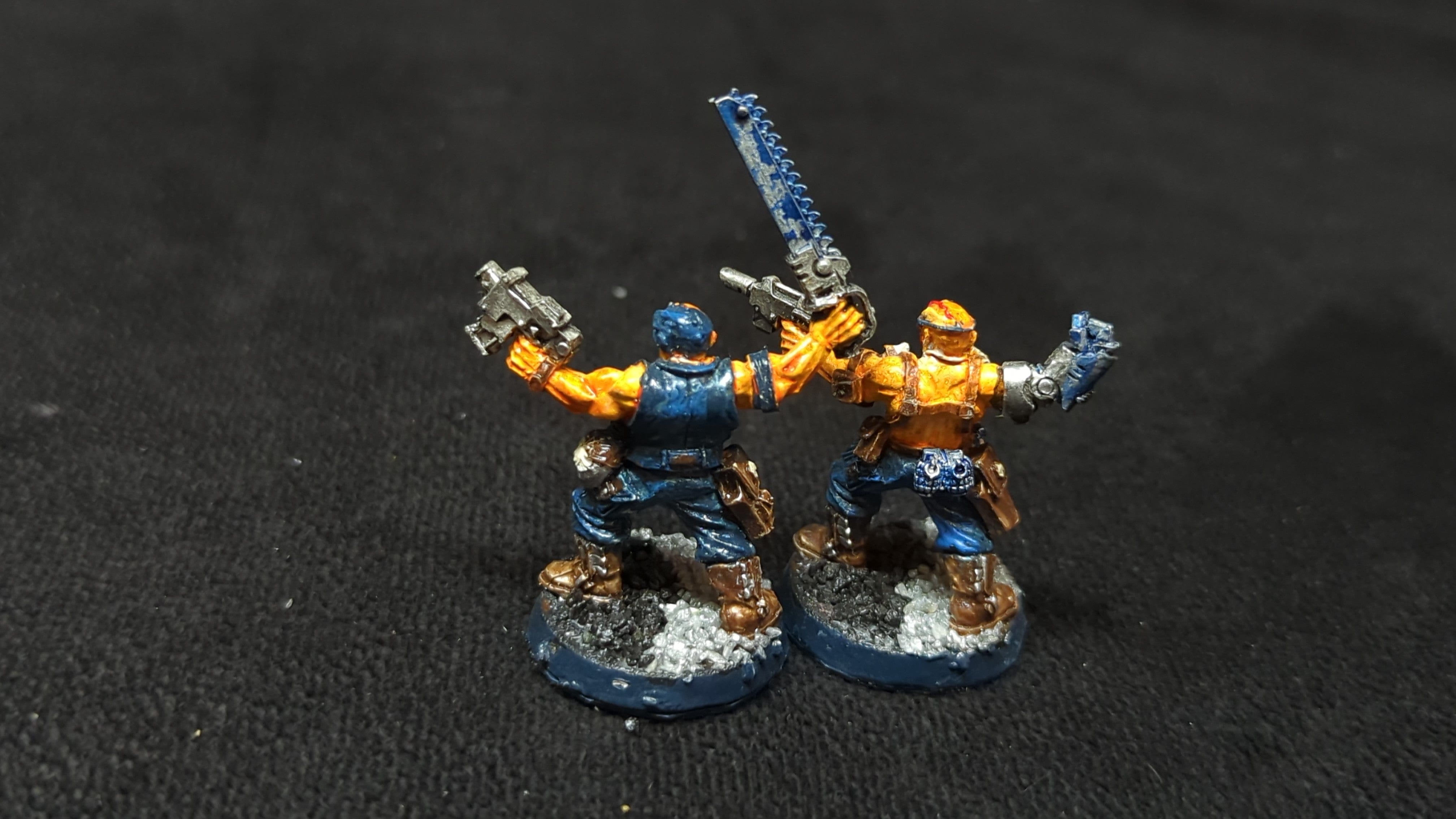 Warhammer 40k Astra Militarum Catachan Officers x2 OOP Painted