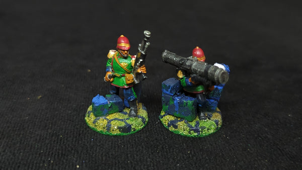 Warhammer 40k Astra Militarum Praetorian Missile Launcher Team x2 OOP Painted