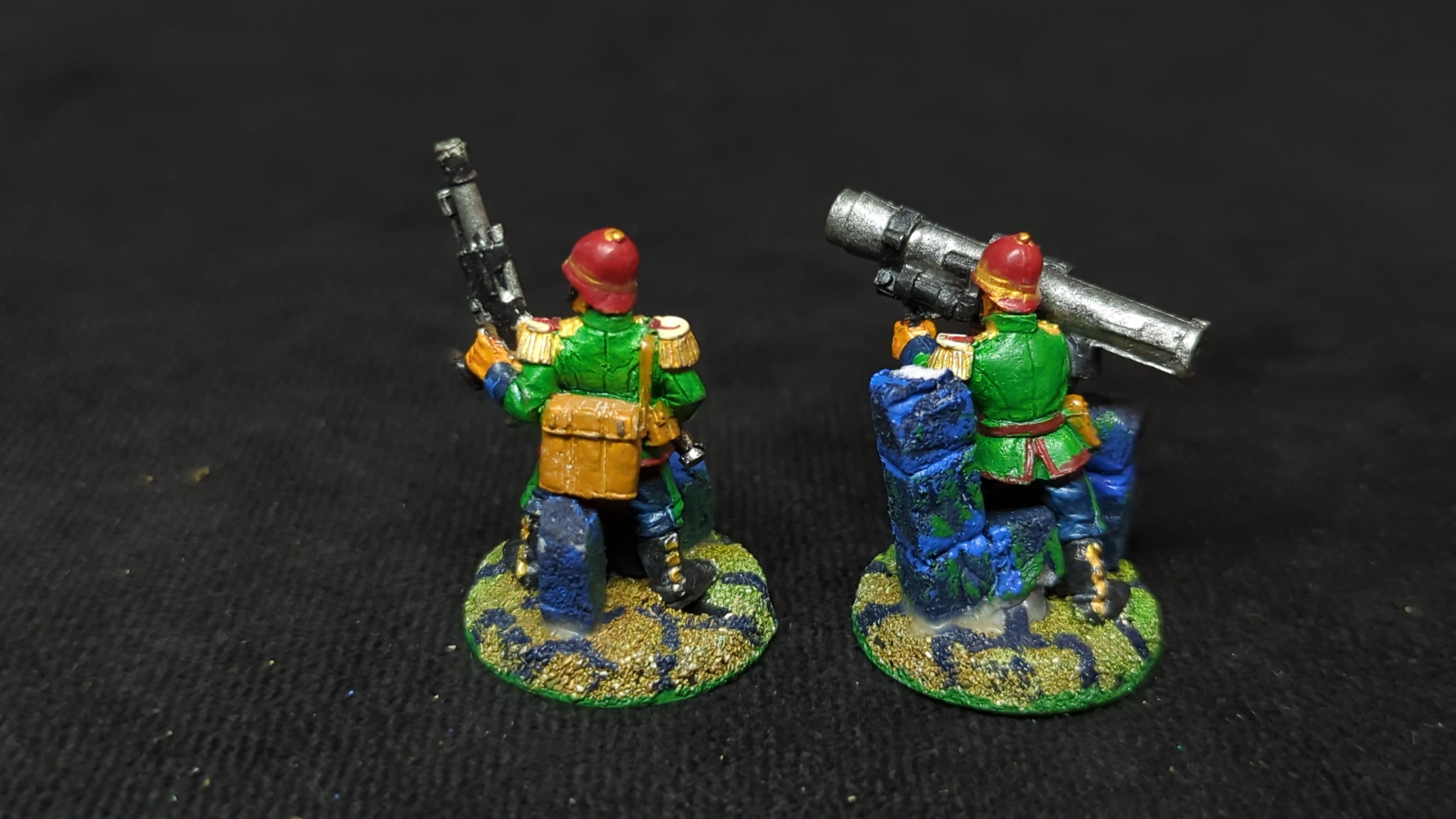 Warhammer 40k Astra Militarum Praetorian Missile Launcher Team x2 OOP Painted