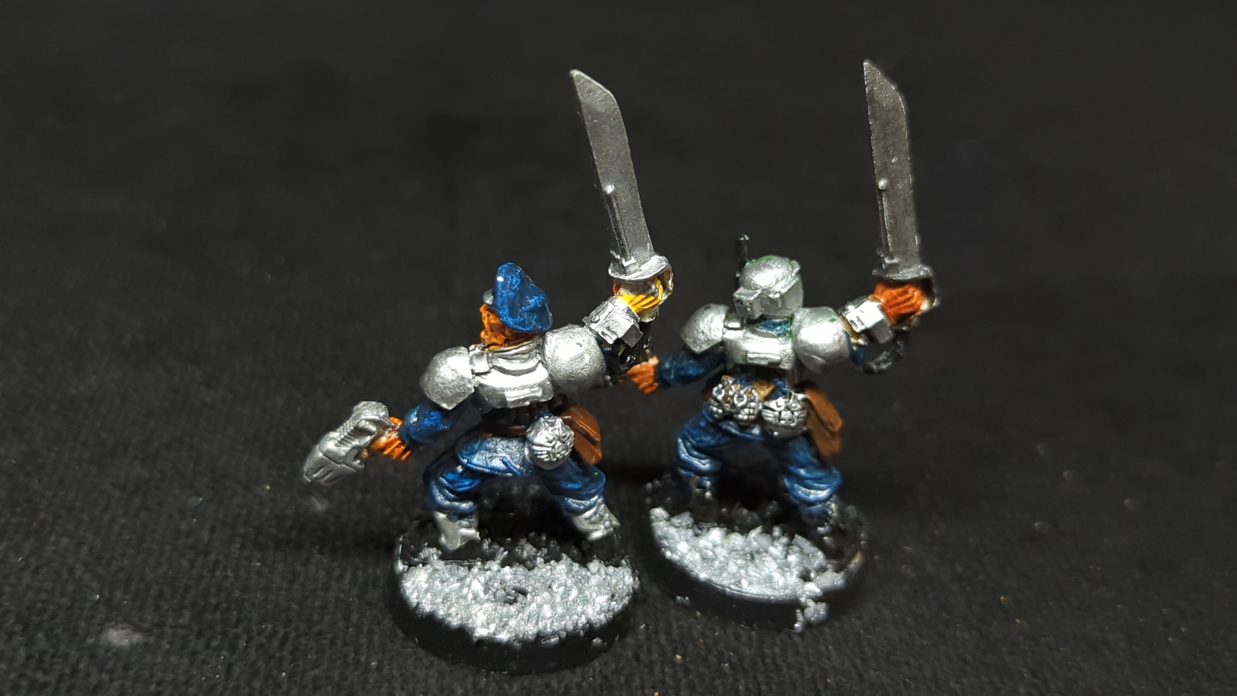 Warhammer 40k Astra Miltarum Cadian Officers with Powersword x2 OOP Painted