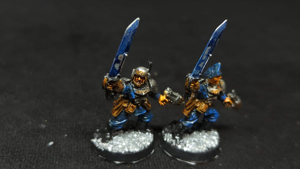 Warhammer 40k Astra Miltarum Cadian Officers with Powersword x2 OOP Painted
