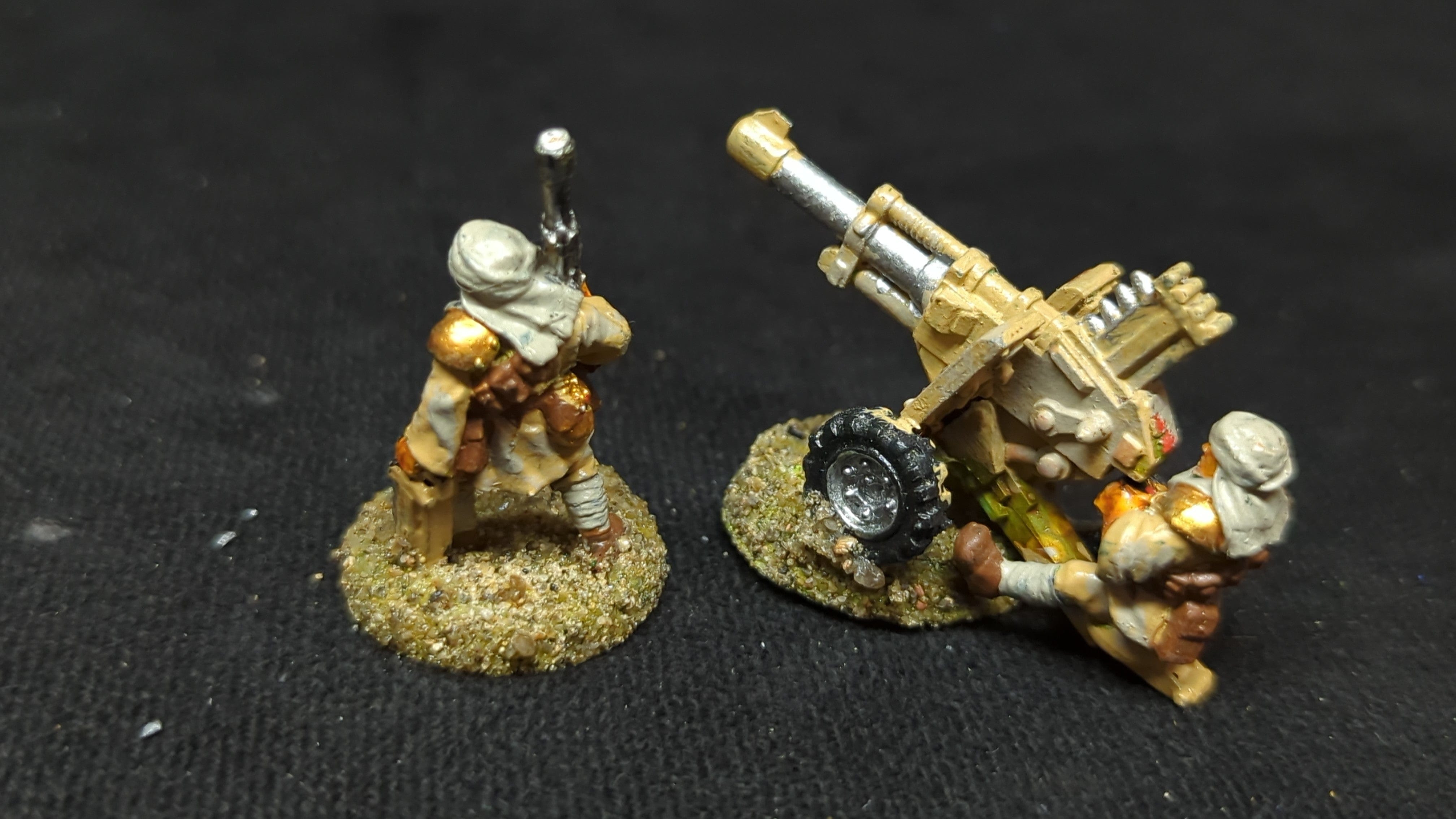 Warhammer 40k Astra Miltarum Tallarn Autocannon x2 OOP Painted