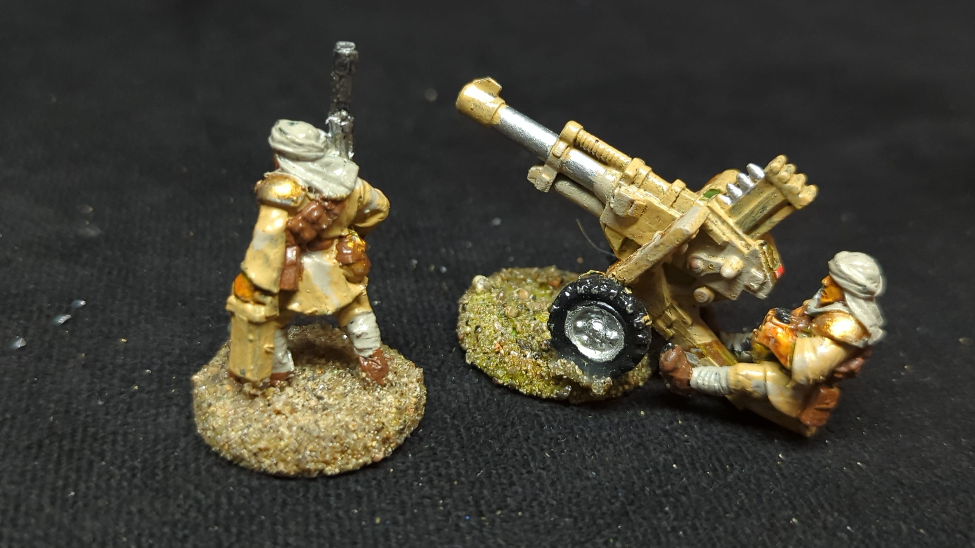 Warhammer 40k Astra Miltarum Tallarn Autocannon x2 OOP Painted