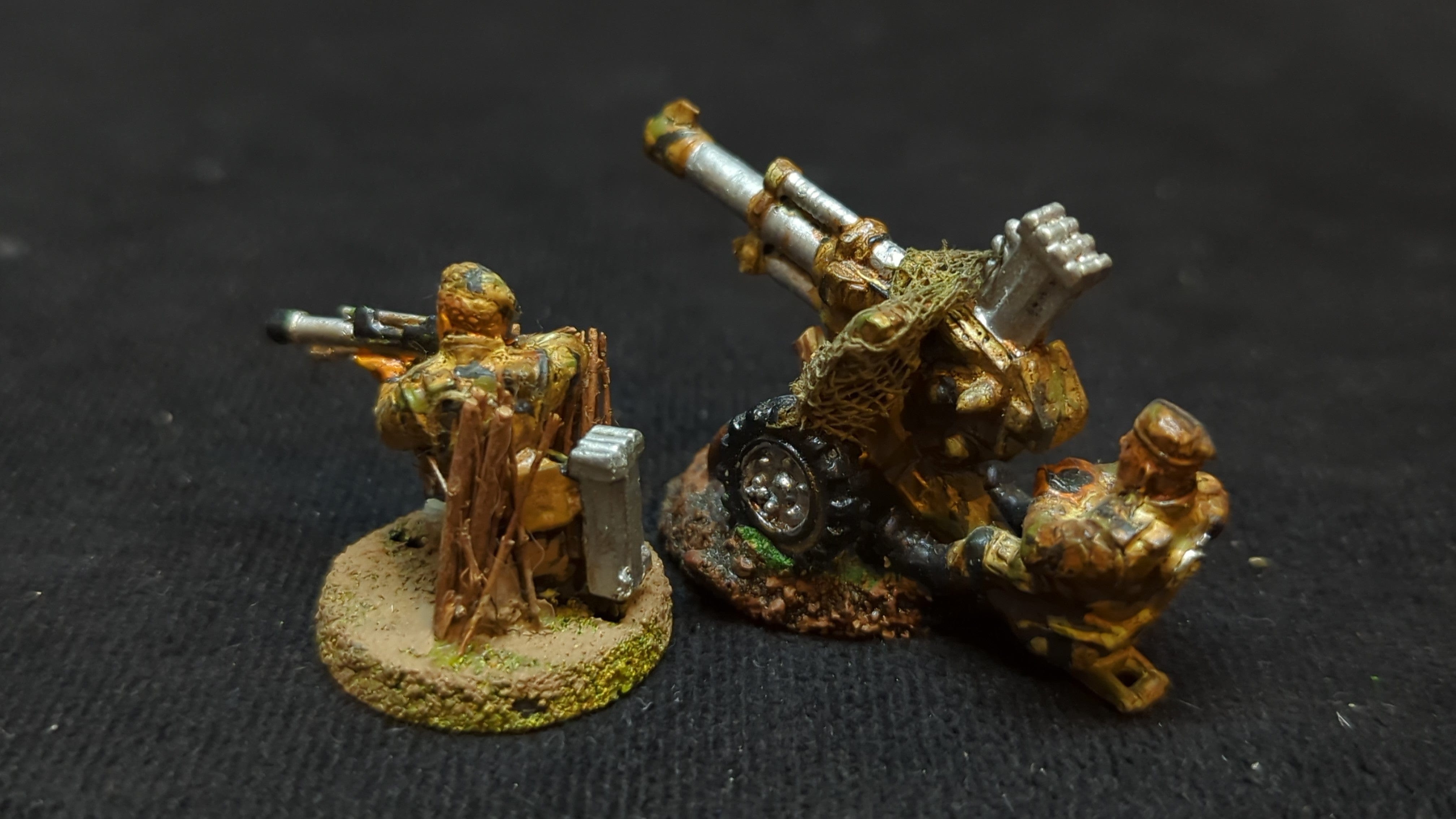 Warhammer 40k Astra Militarum Beret Stormtrooper Autocannon Squad x2 OOP Painted