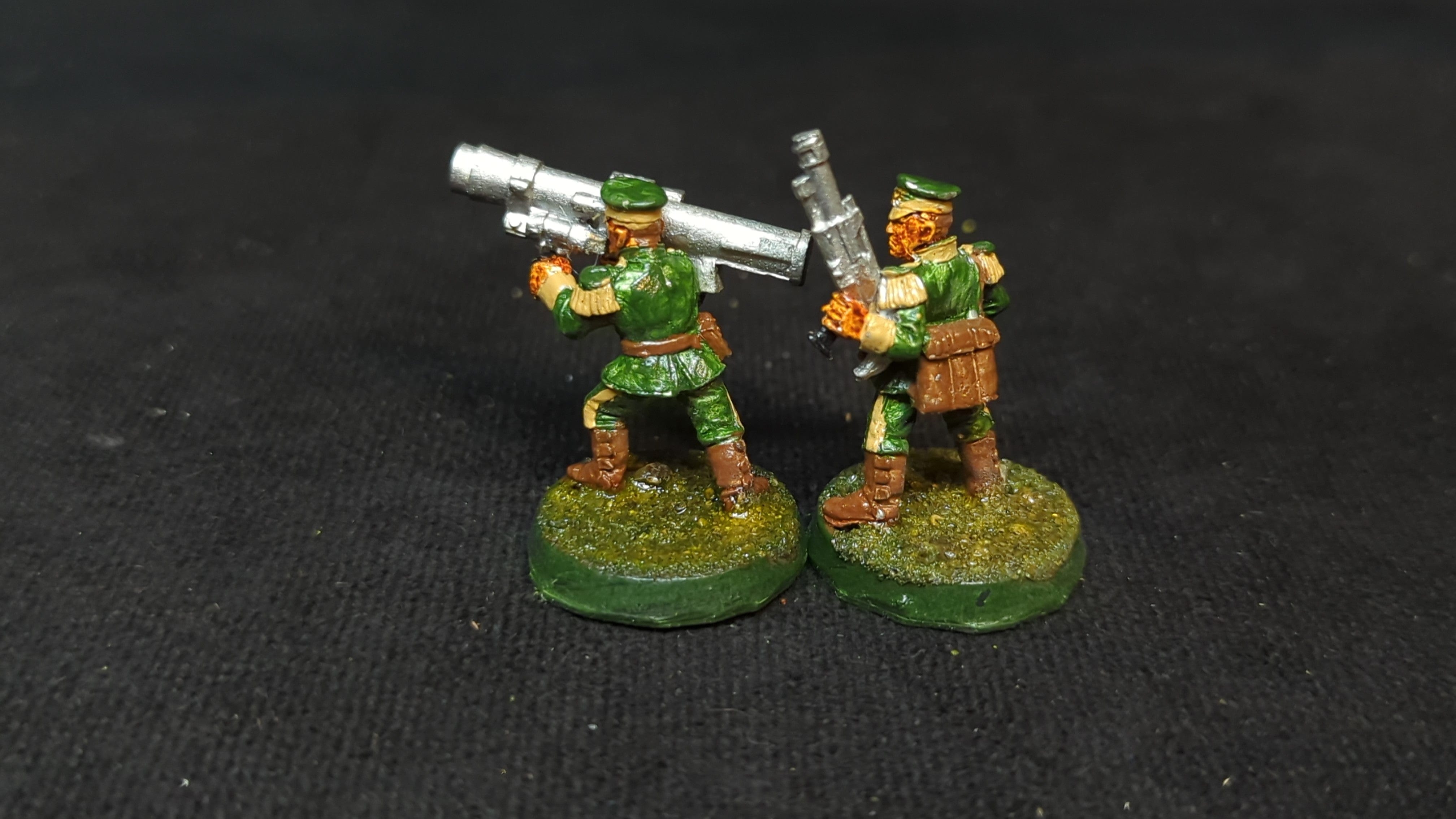 Warhammer 40k Astra Militarum Mordians with Missile Launcher x2 OOP Painted