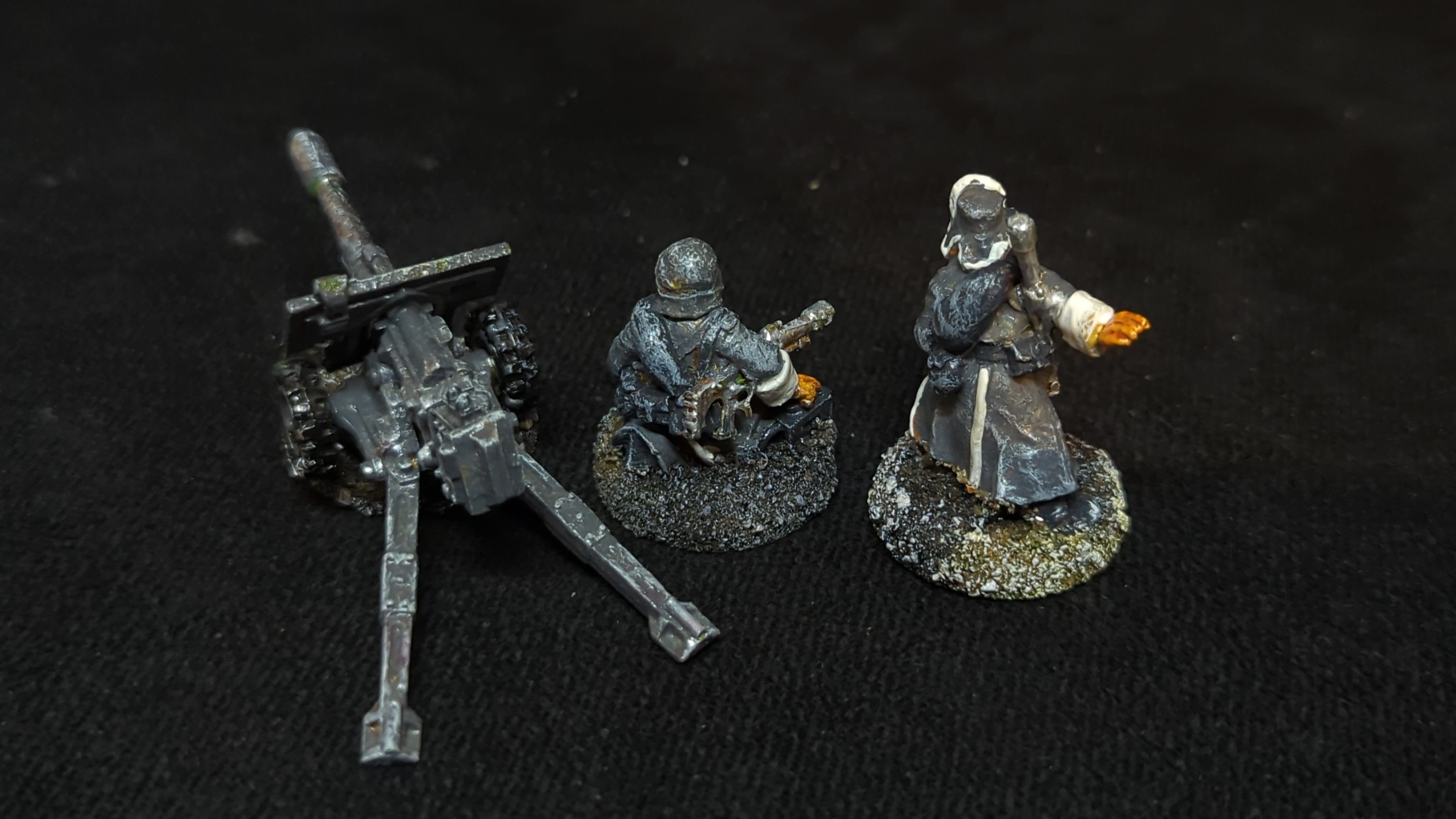 Warhammer 40k Astra Militarum Valhallan Ice Warriors Lascannon x3 OOP Painted