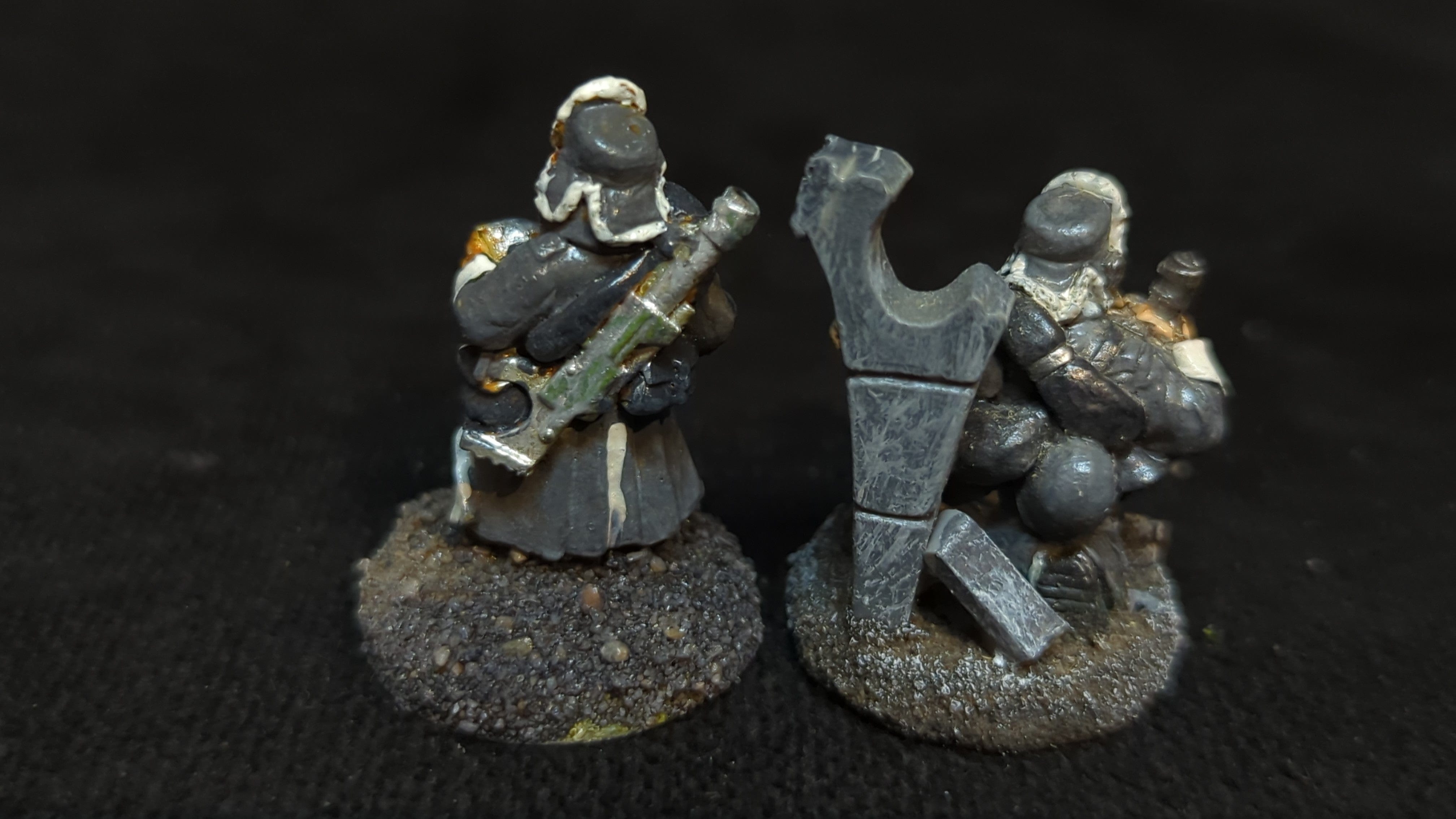 Warhammer 40k Astra Militarum Valhallan Ice Warriors Mortar Team x2 OOP Painted