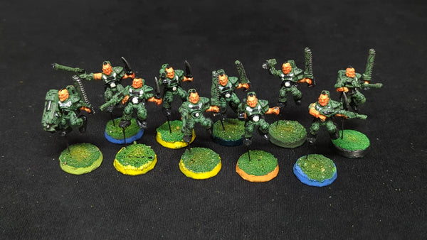 Warhammer 40k Advanced Space Crusade Space Marines Scouts x10 OOP Painted