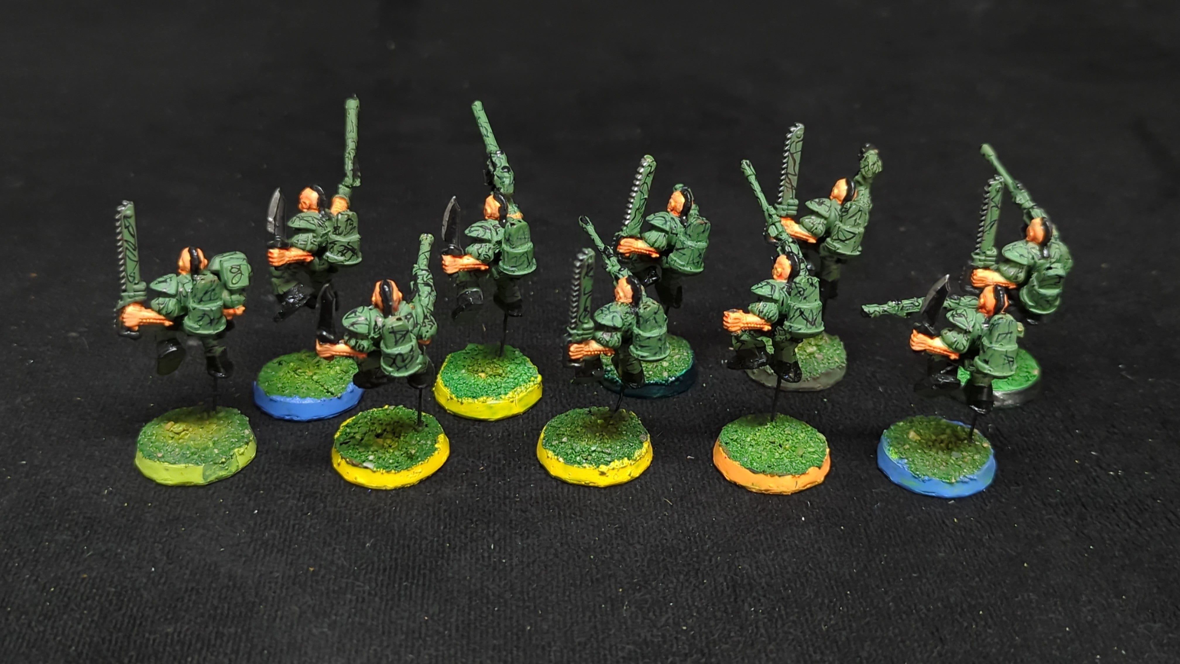 Warhammer 40k Advanced Space Crusade Space Marines Scouts x10 OOP Painted
