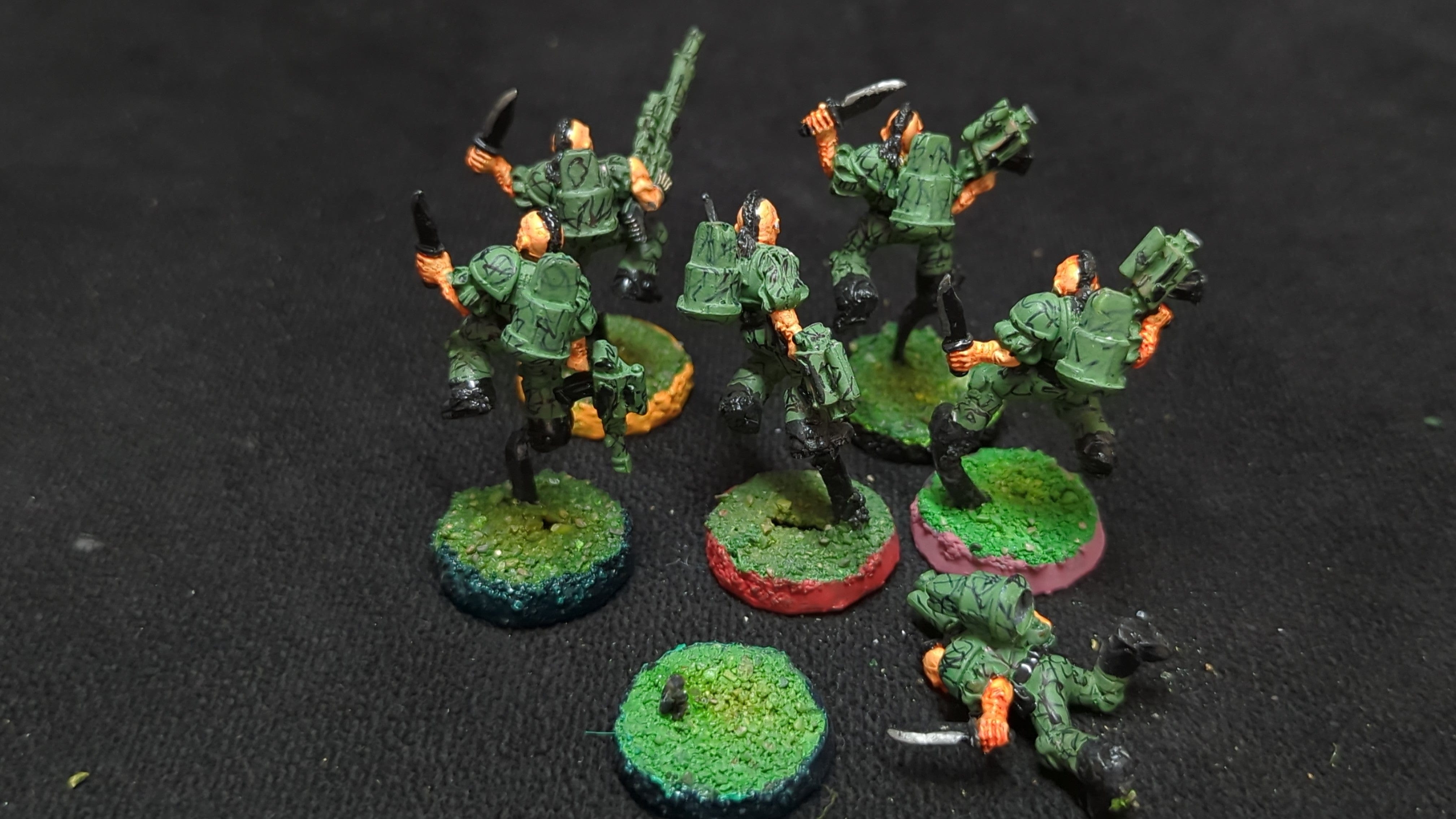 Warhammer 40k Rogue trader Space Marines Scouts x6 OOP Painted