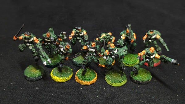Warhammer 40k Space Marines Scouts 2nd Edition x10 OOP Painted