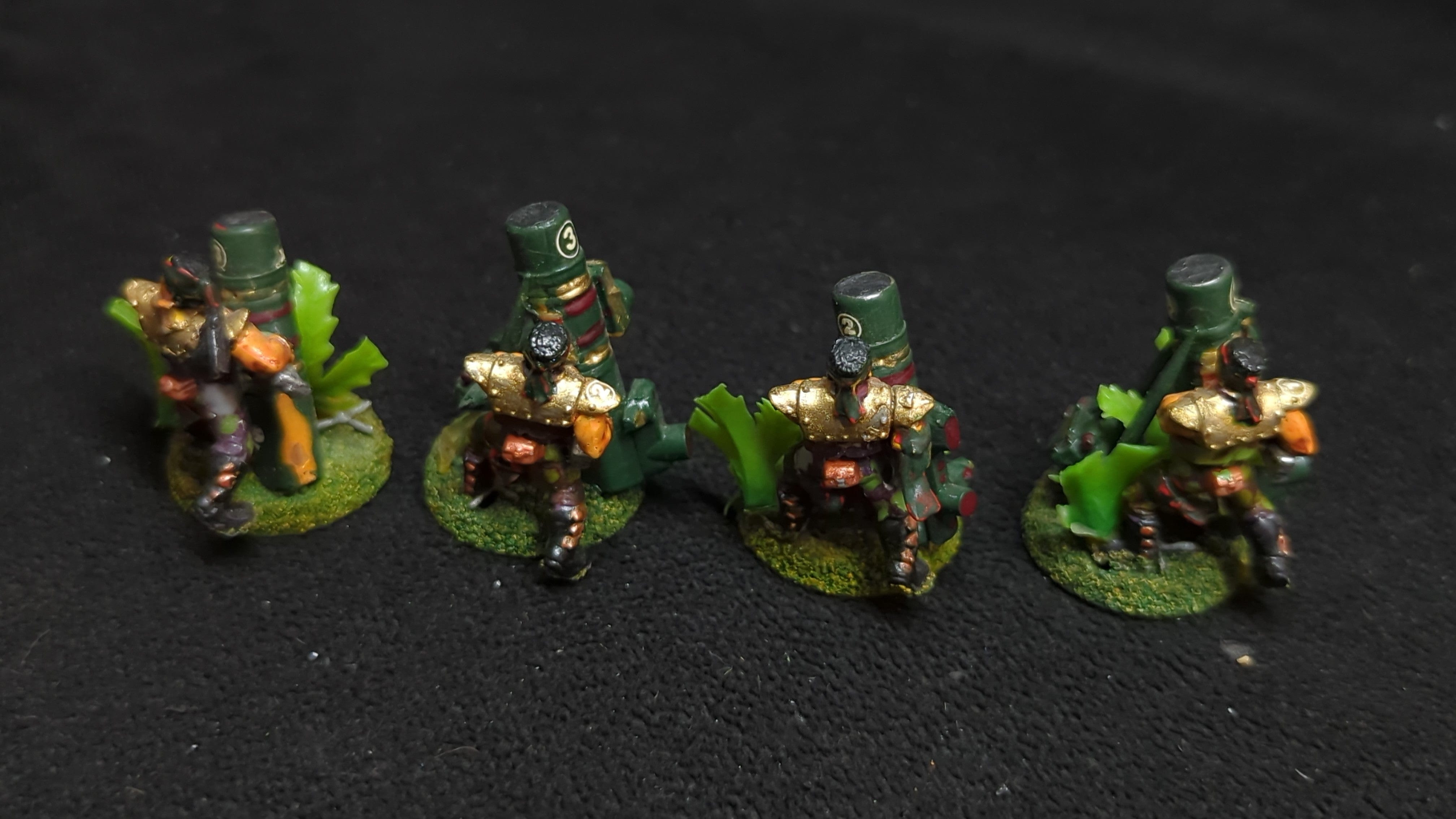 Warhammer 40k Catachan Mortar Team x4 OOP Painted