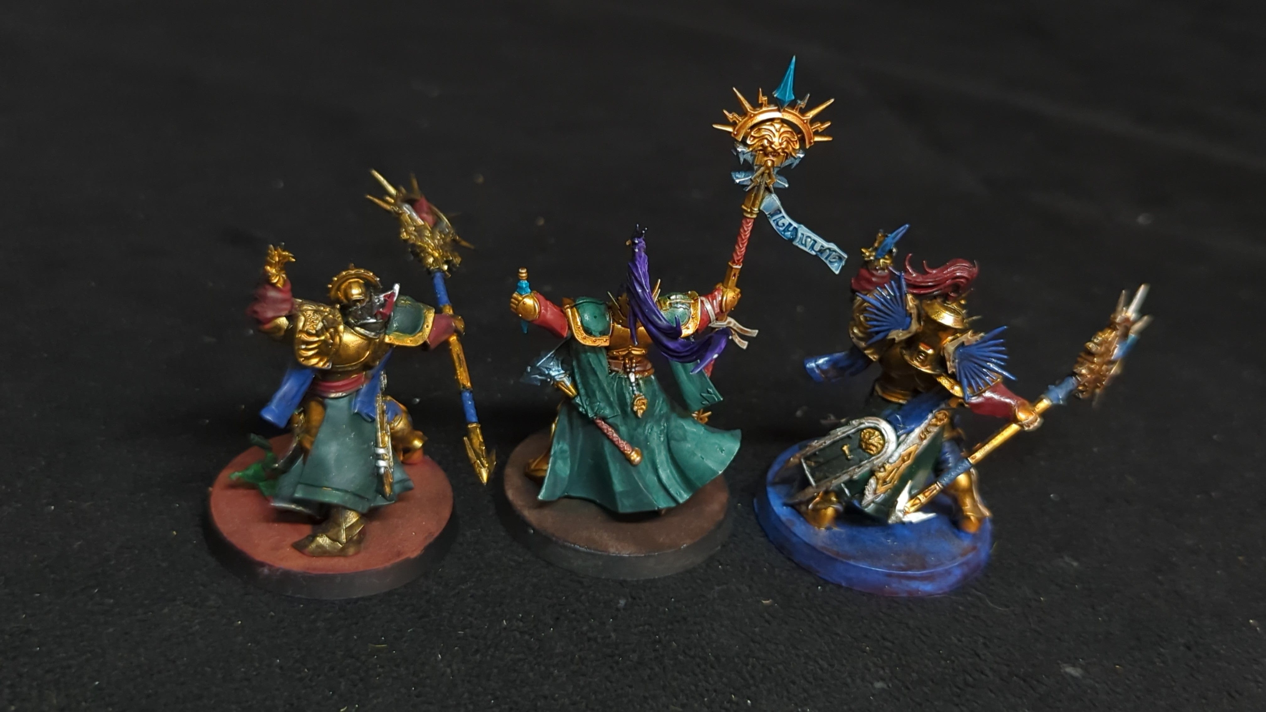 Age of Sigmar Stormcasts Eternals : knight-incantors x3 OOP Painted