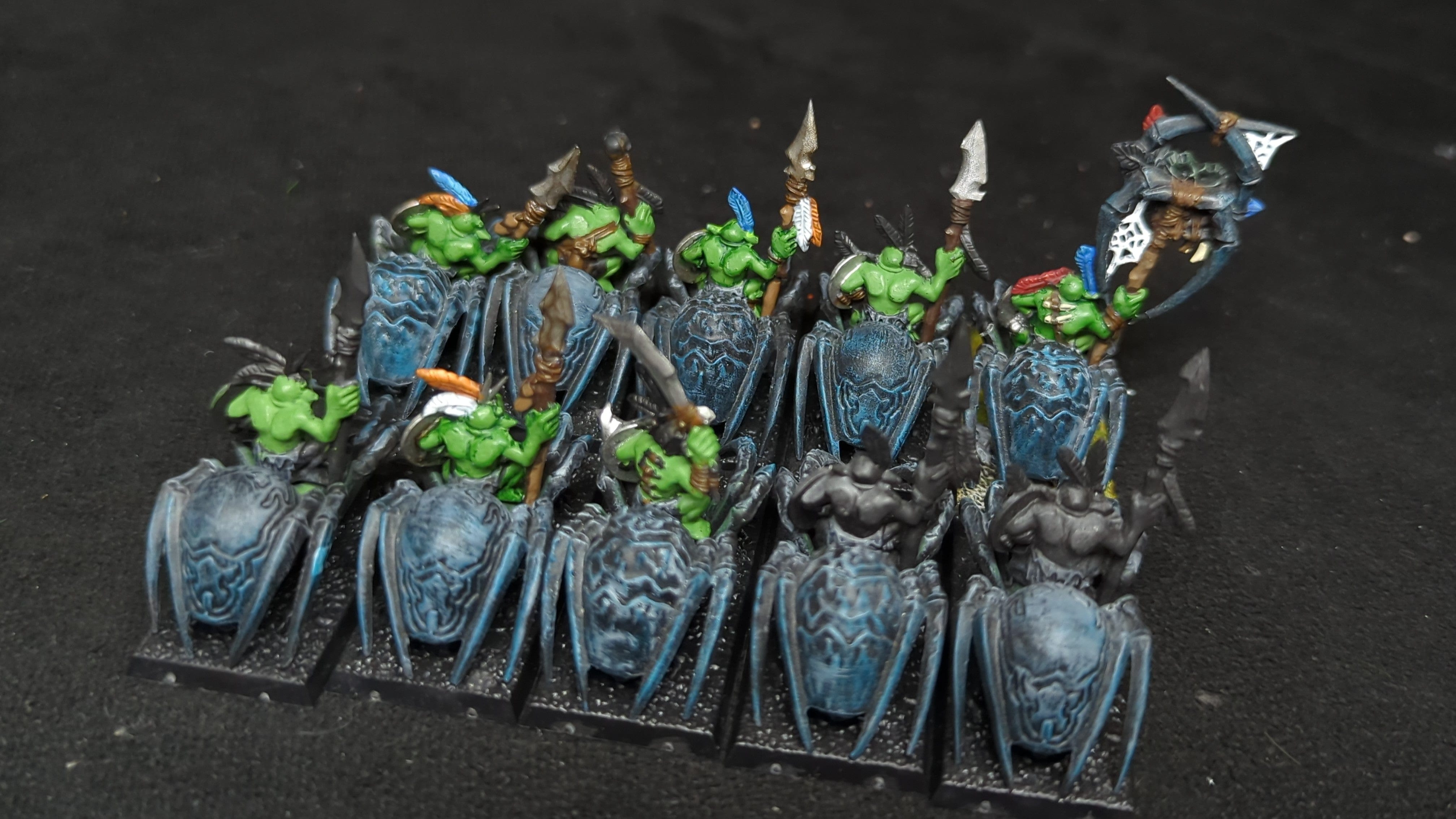 Age of Sigmar Gloomspite Gitz Grot Spider Riders x10 Painted