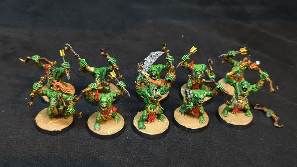 The Old World Orks Savages Archers x10 OOP Painted