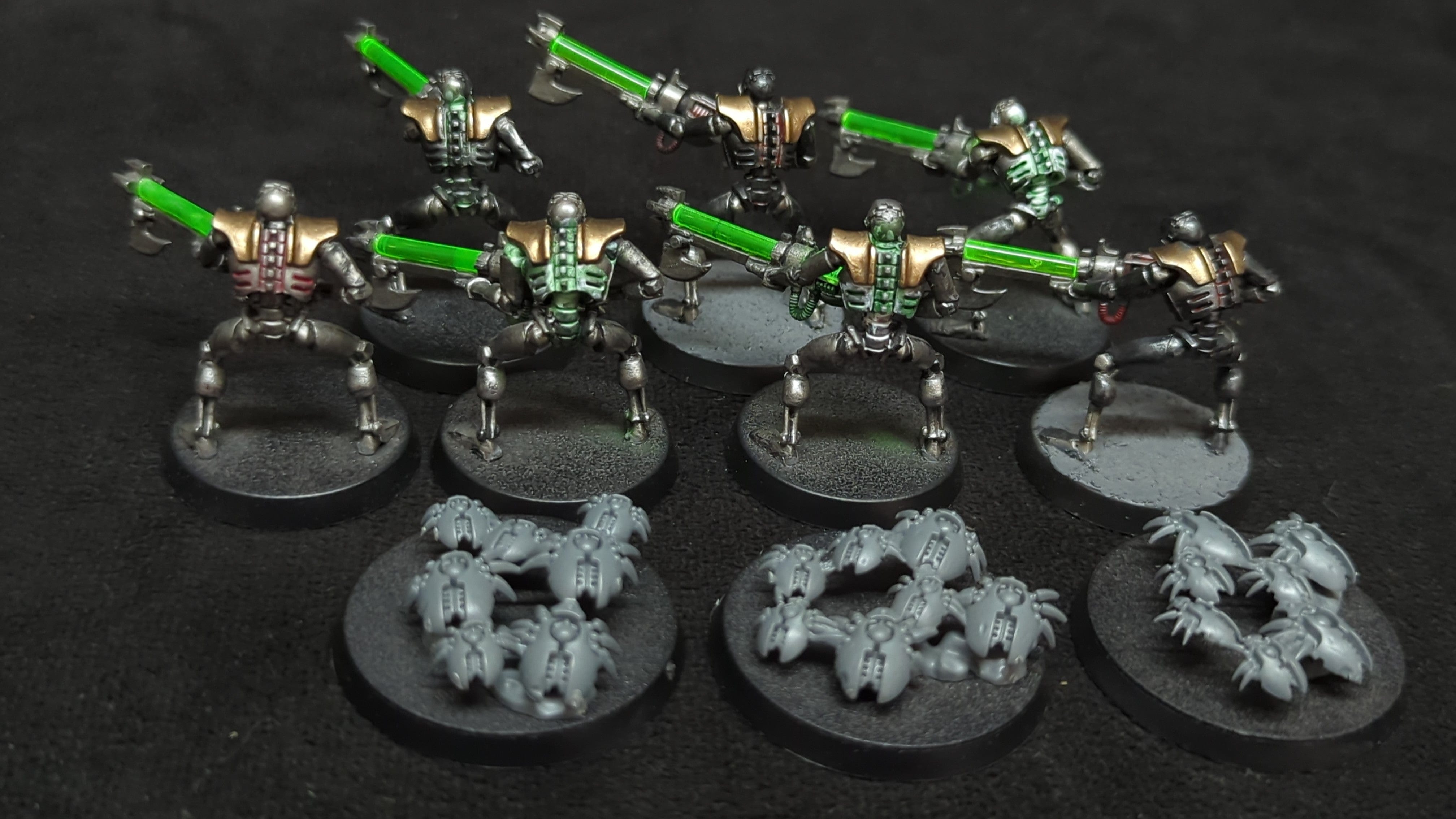 Warhammer 40k Necrons Warriors x7 Painted