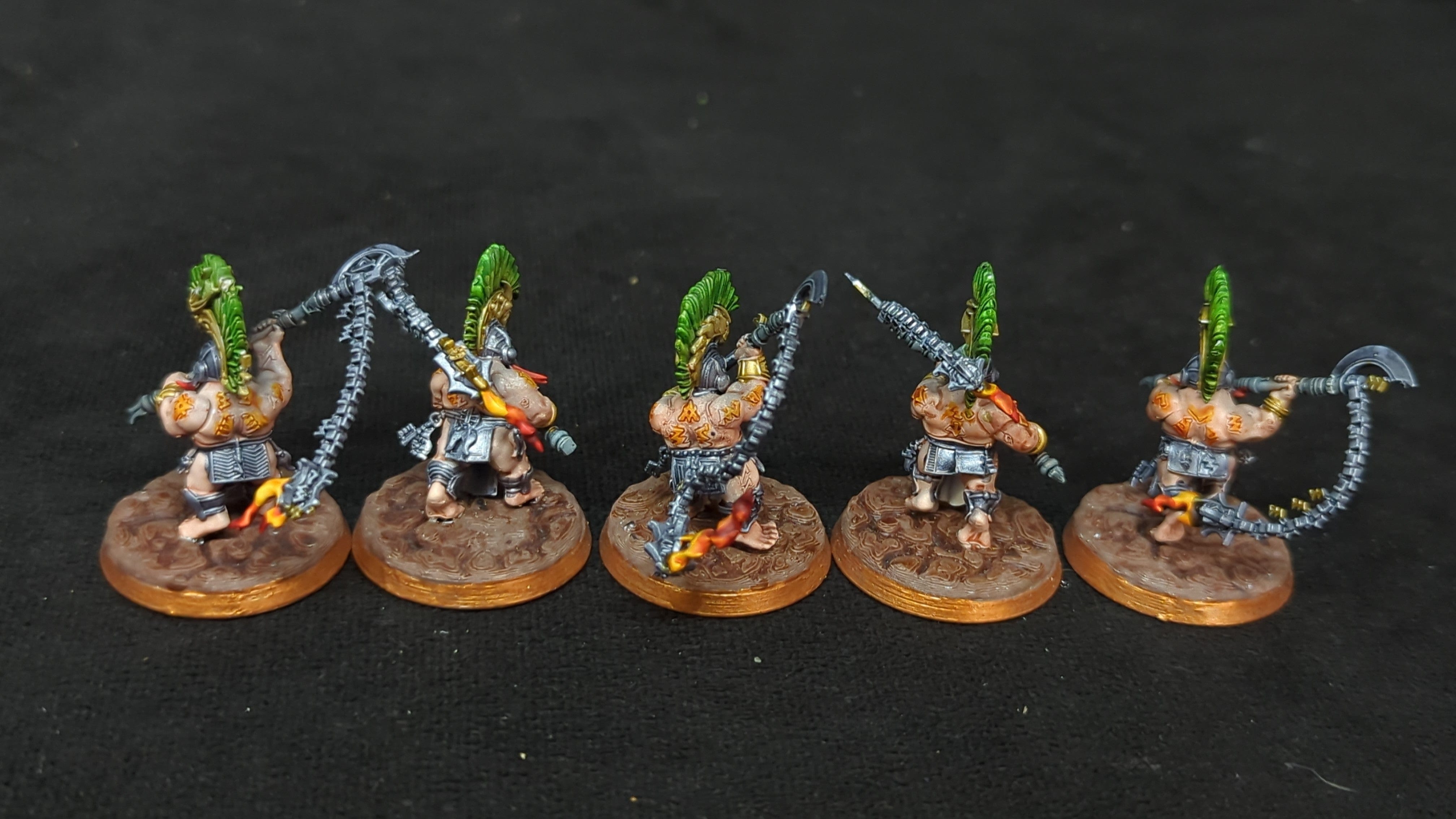 Age of Sigmar Fyreslayers Hearthguard Berzerkers x5 Painted