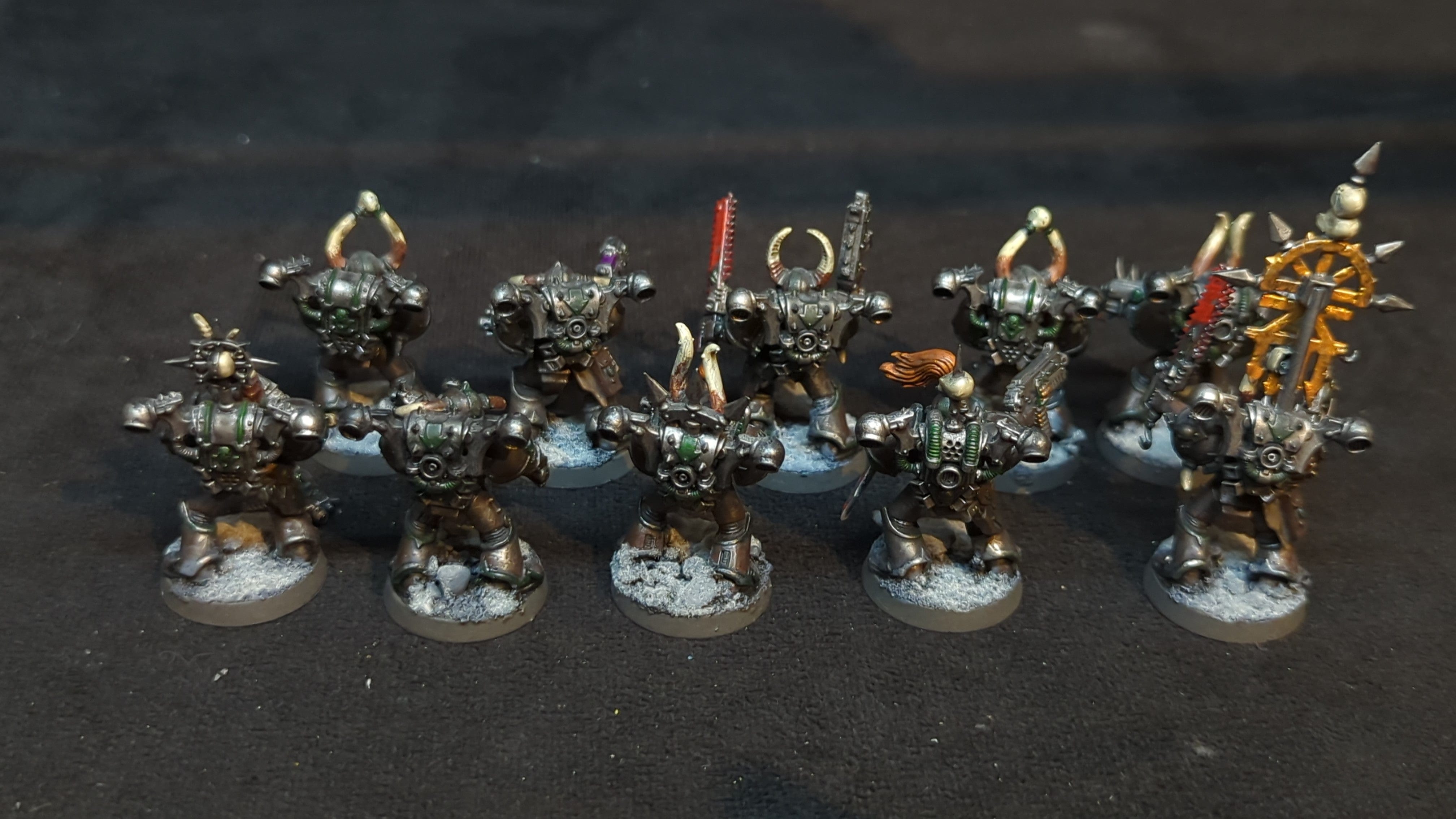 Warhammer 40k Chaos Space Marines Legionaries x10 Painted