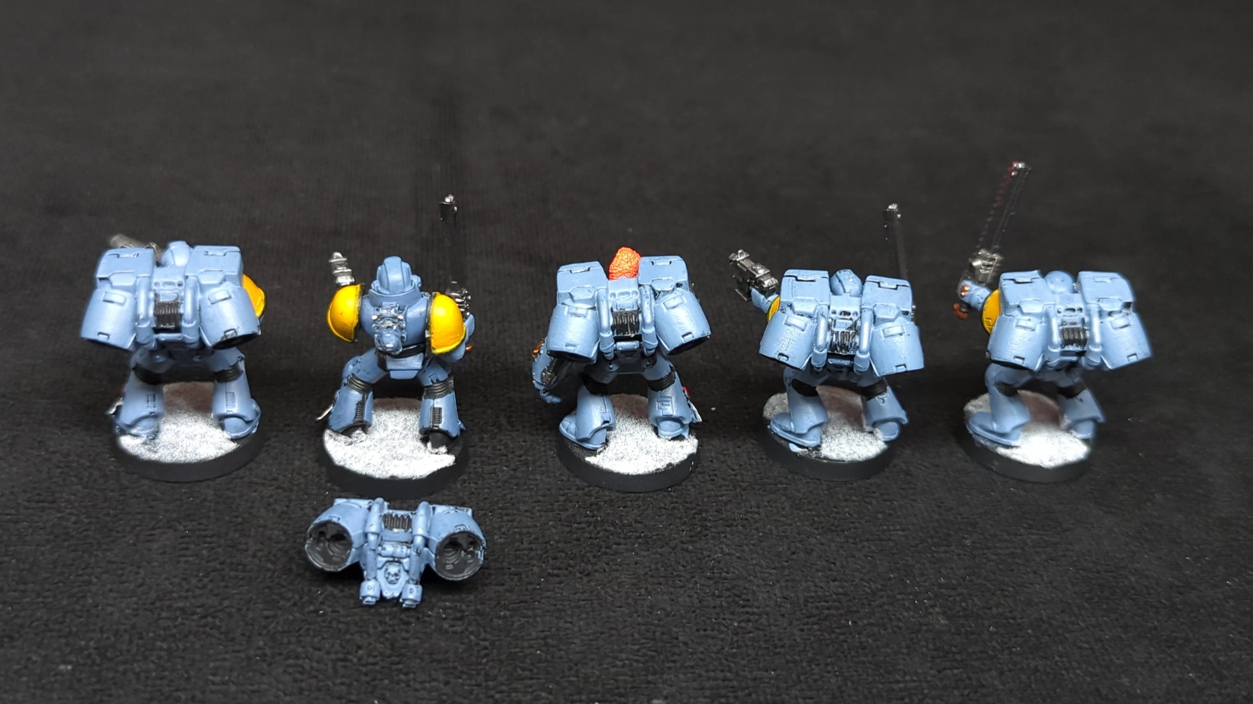 Warhammer 40k Space Marine Assault Squad x5 Painted