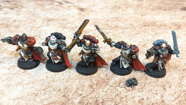 Warhammer 40k Space Marine Sword Brethen (OOP Metal) x5 OOP Painted