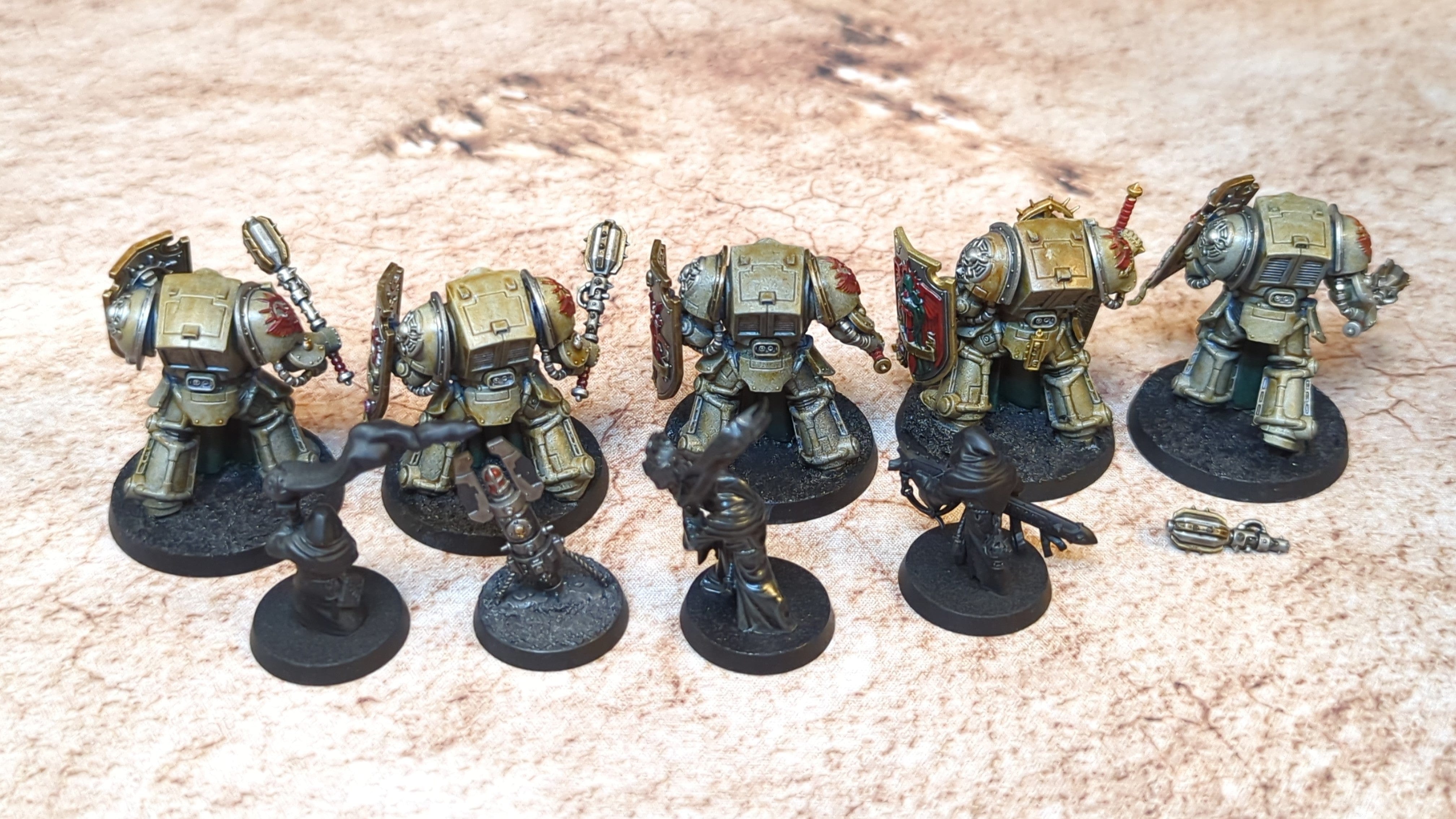 Warhammer 40k Dark Angels Deathwing Knights x5 Painted