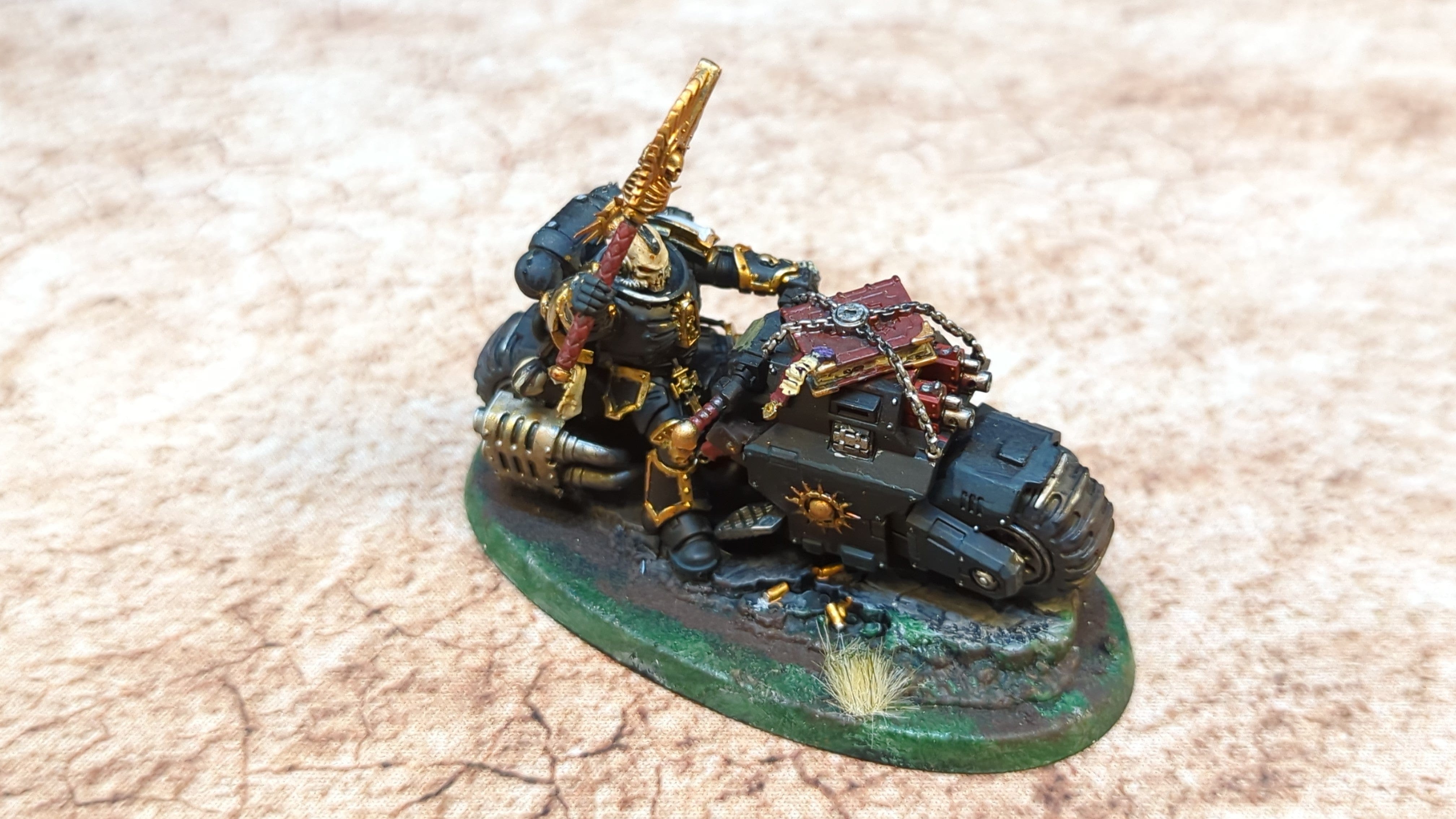 Warhammer 40k Space Marines Primaris Chaplain on Bike x1