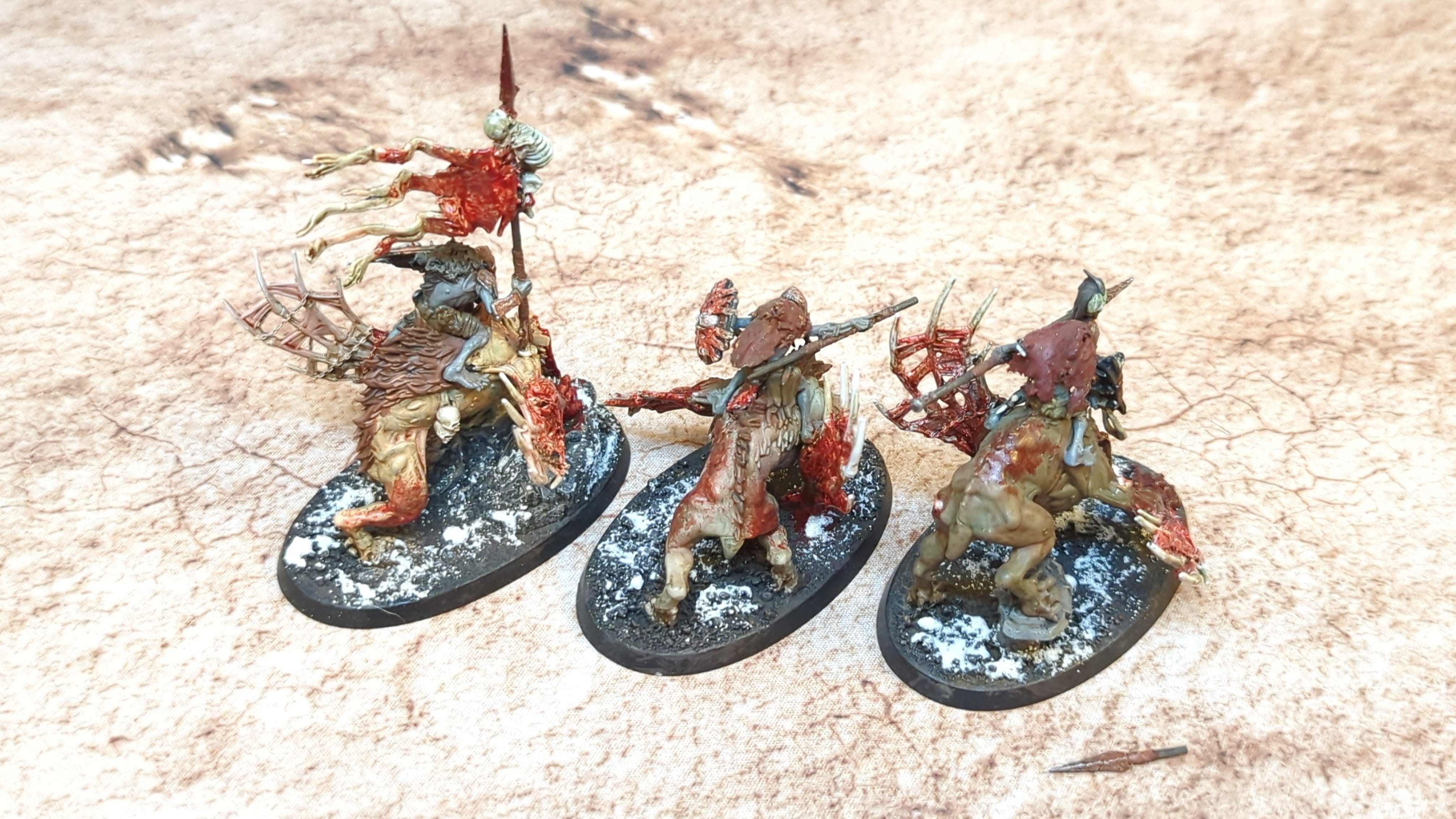 Age of Sigmar Flesh-Eater Courts Morbheg Knights x3 Painted
