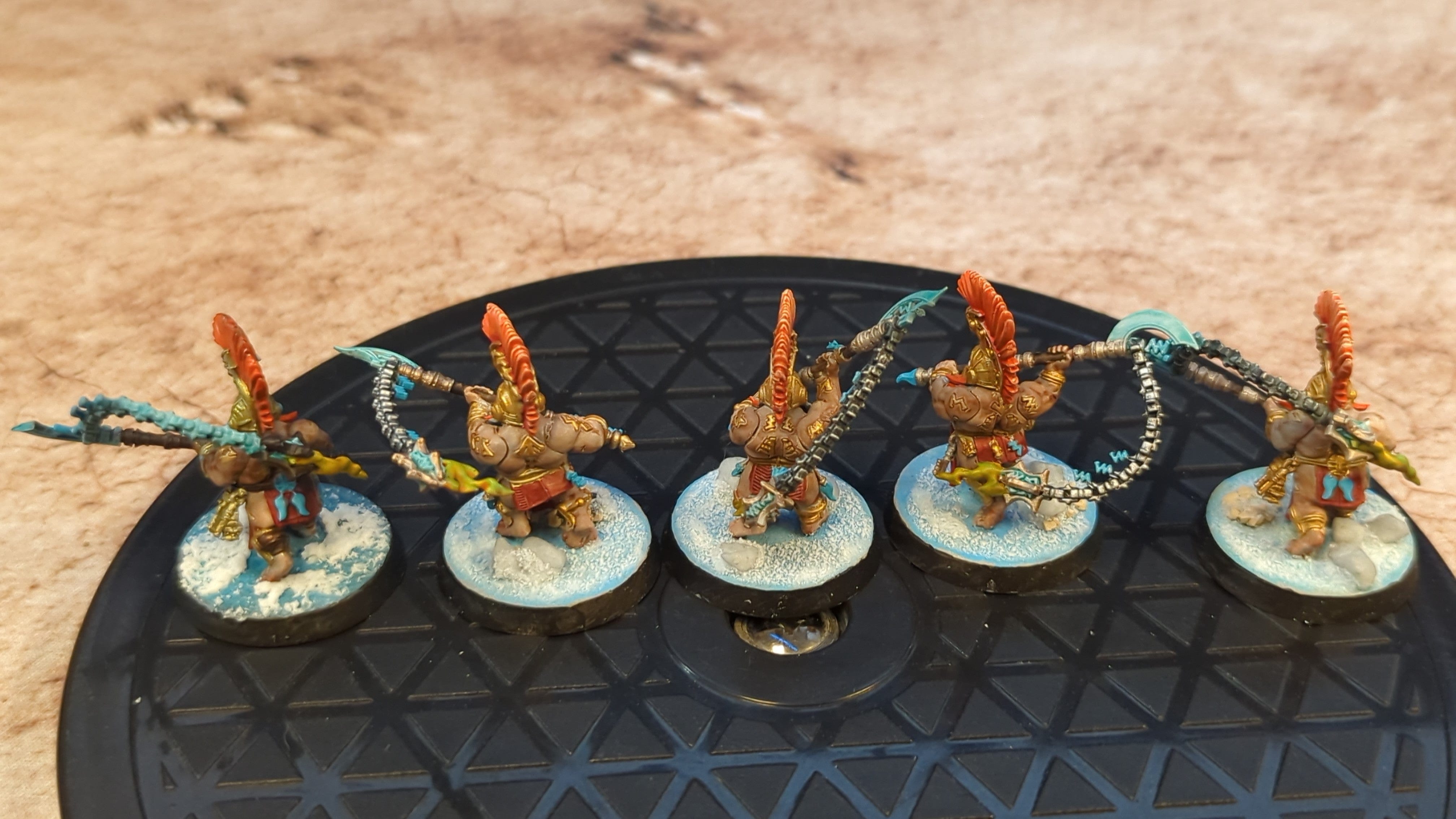 Age of Sigmar Fyreslayers Hearthguard Berzerkers x5 Painted