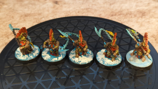 Age of Sigmar Fyreslayers Hearthguard Berzerkers x5 Painted