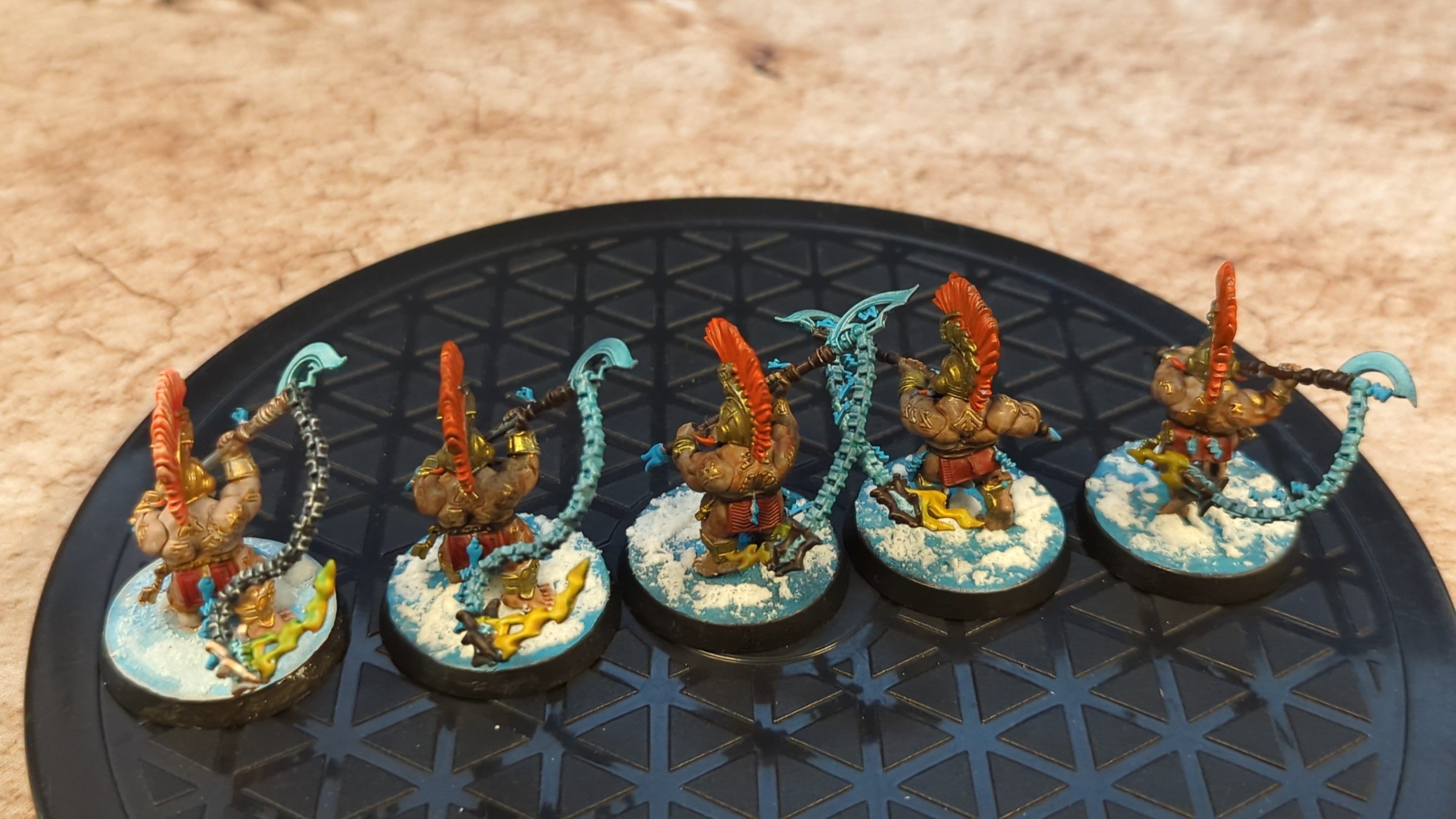 Age of Sigmar Fyreslayers Hearthguard Berzerkers x5 Painted